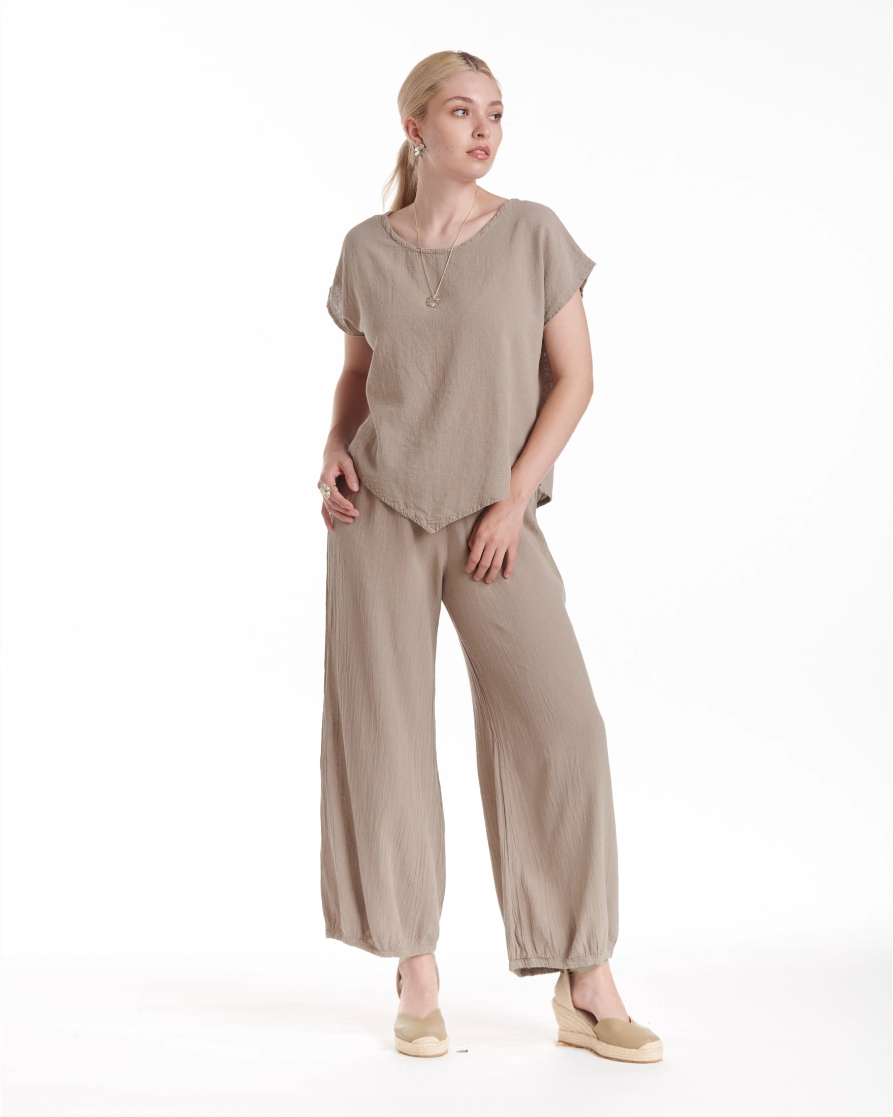 Sugar Cotton Gauze Pants-Oh My Gauze