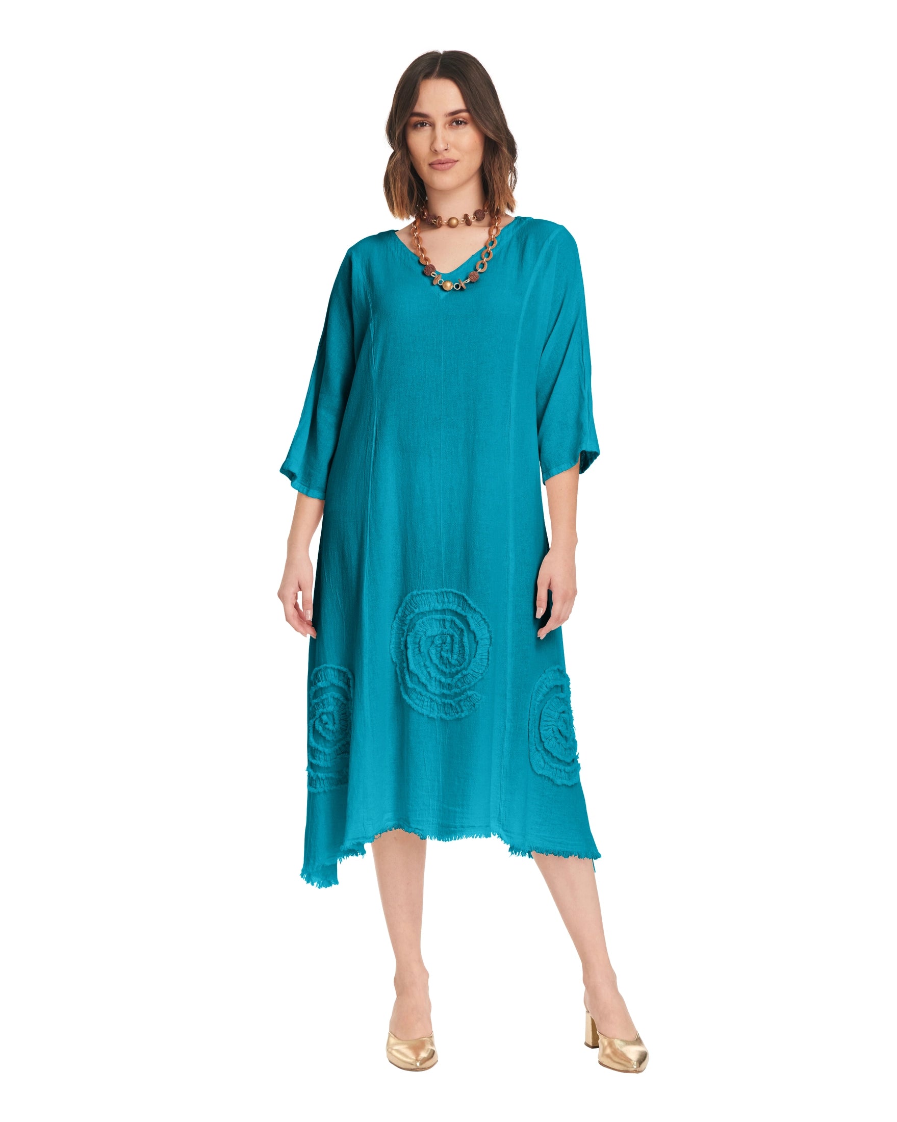 Swirl Short Cotton Gauze Dress-Oh My Gauze