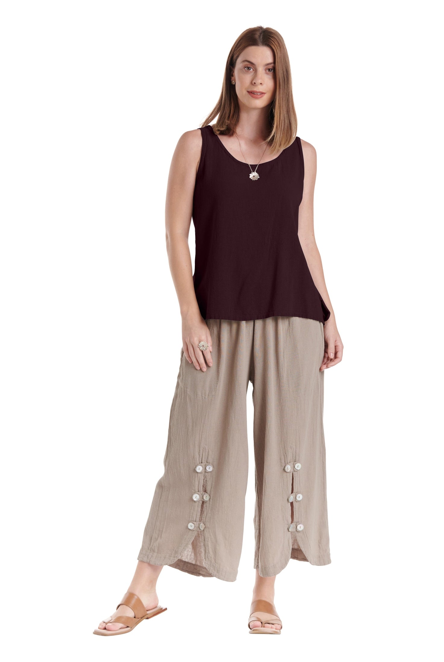 Tank Cotton Gauze Blouse-Oh My Gauze