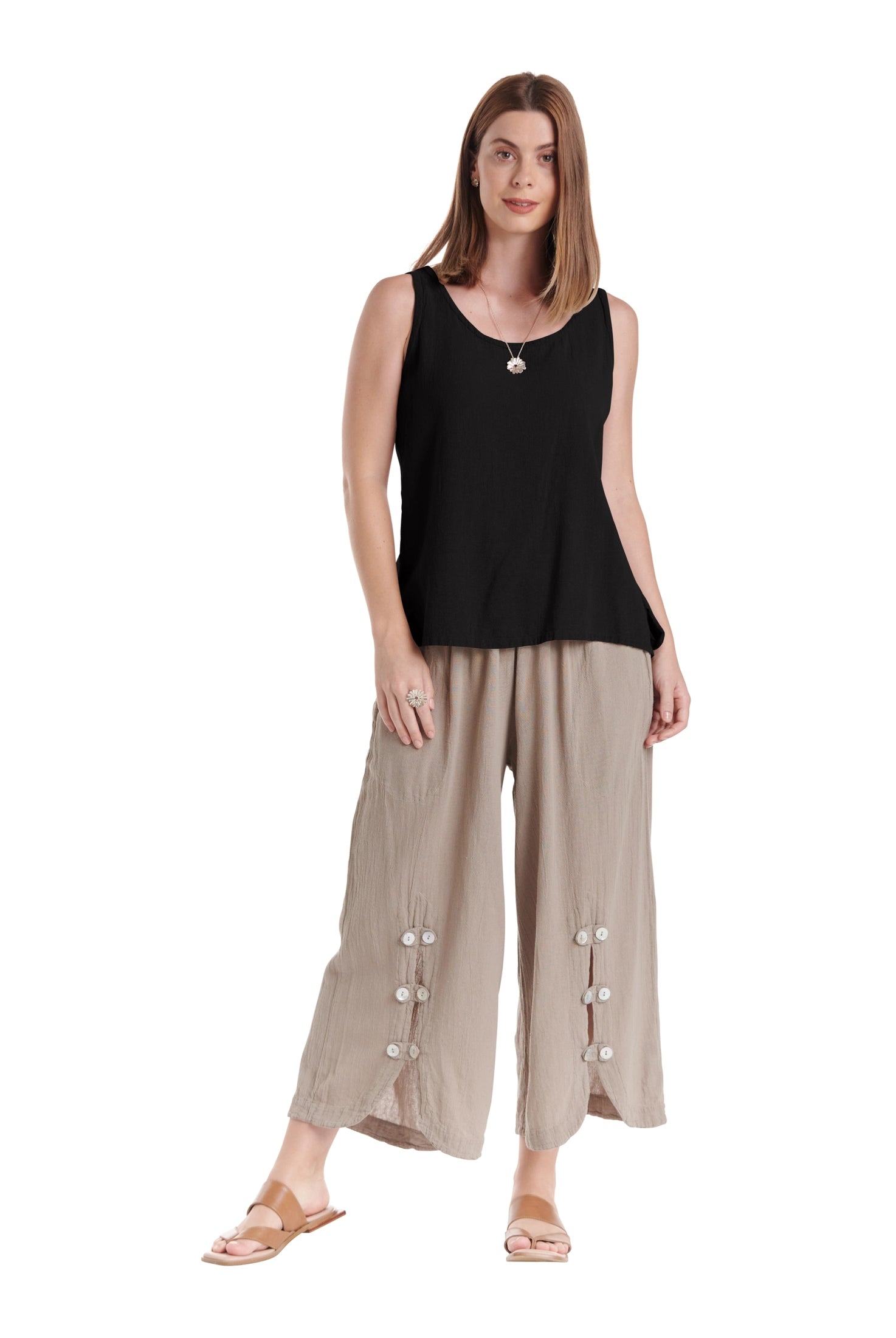 Tank Cotton Gauze Blouse-Oh My Gauze