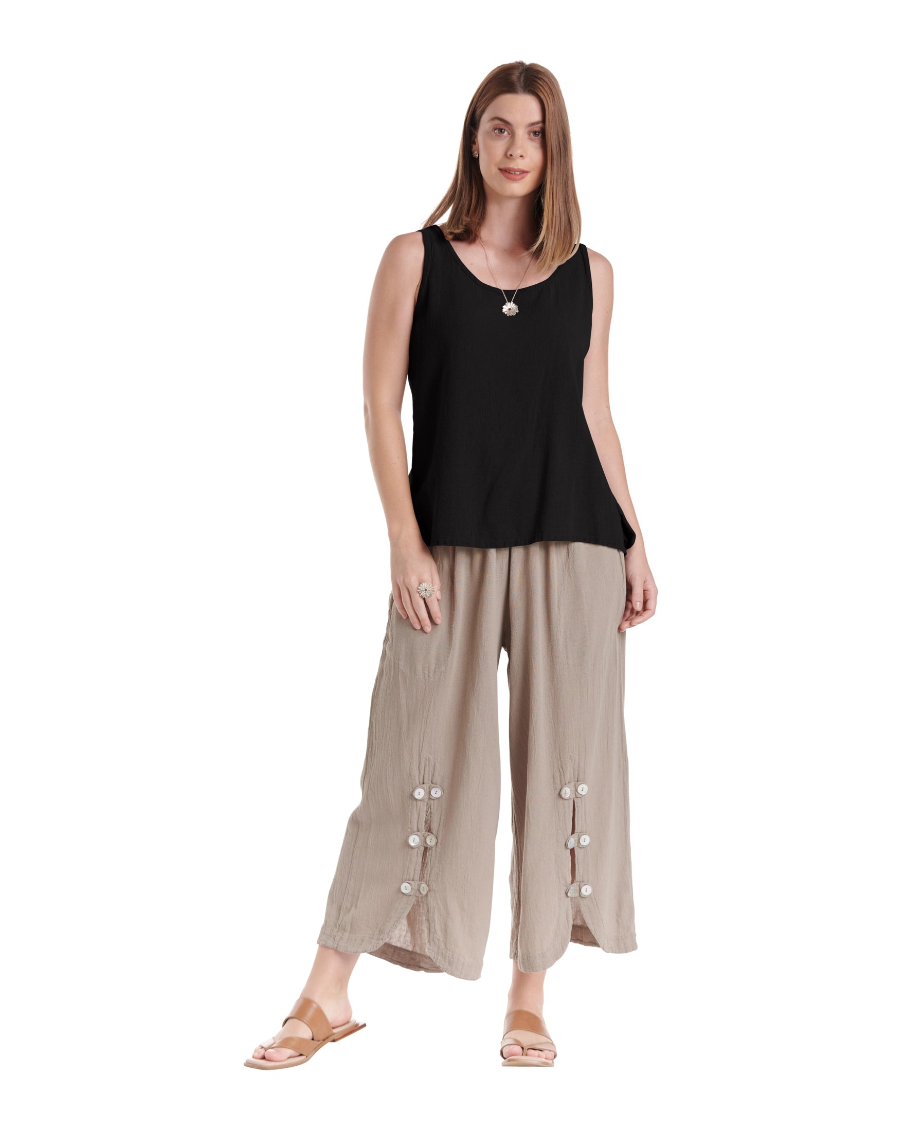 Tank Cotton Gauze Blouse-Oh My Gauze