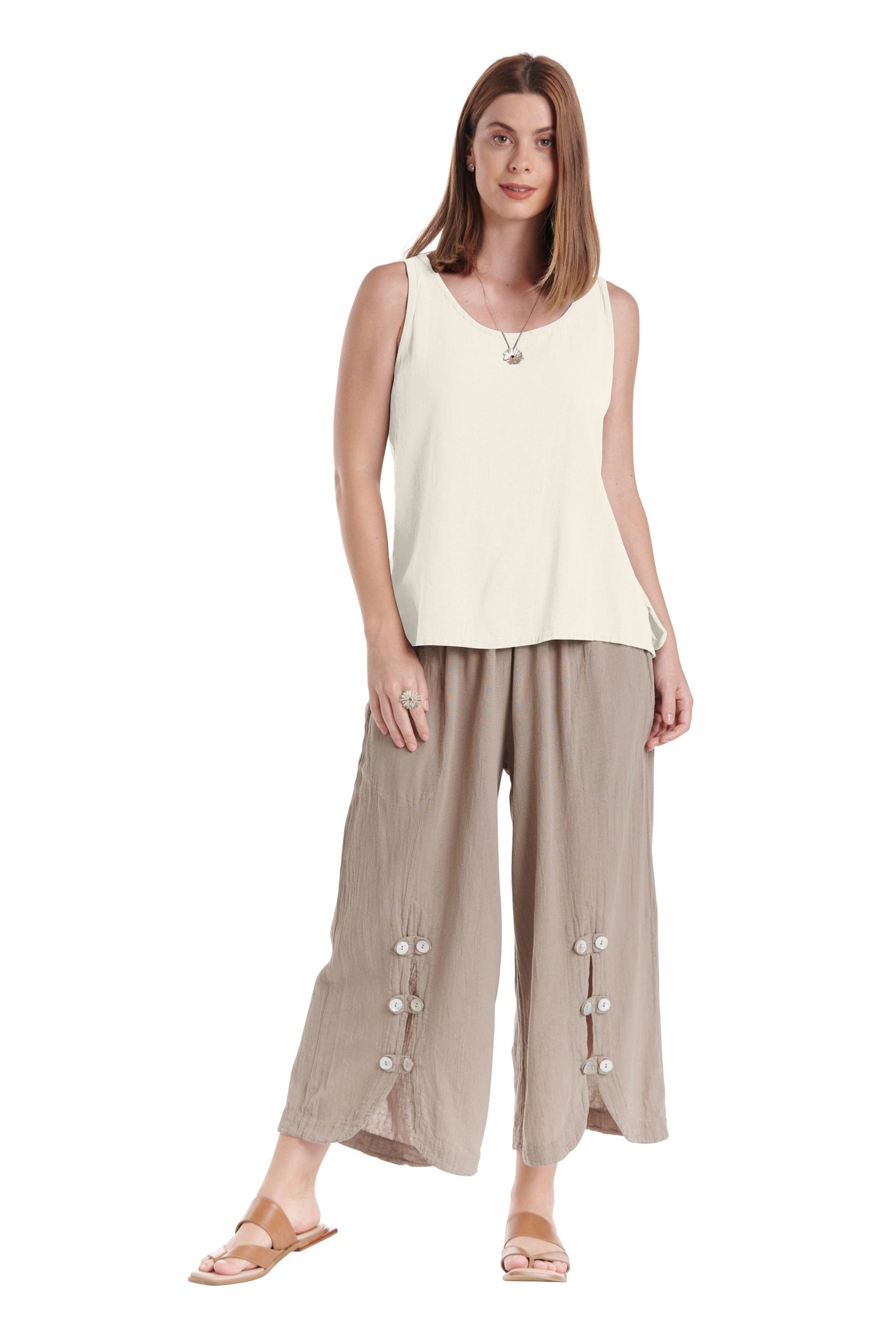 Tank Cotton Gauze Blouse-Oh My Gauze