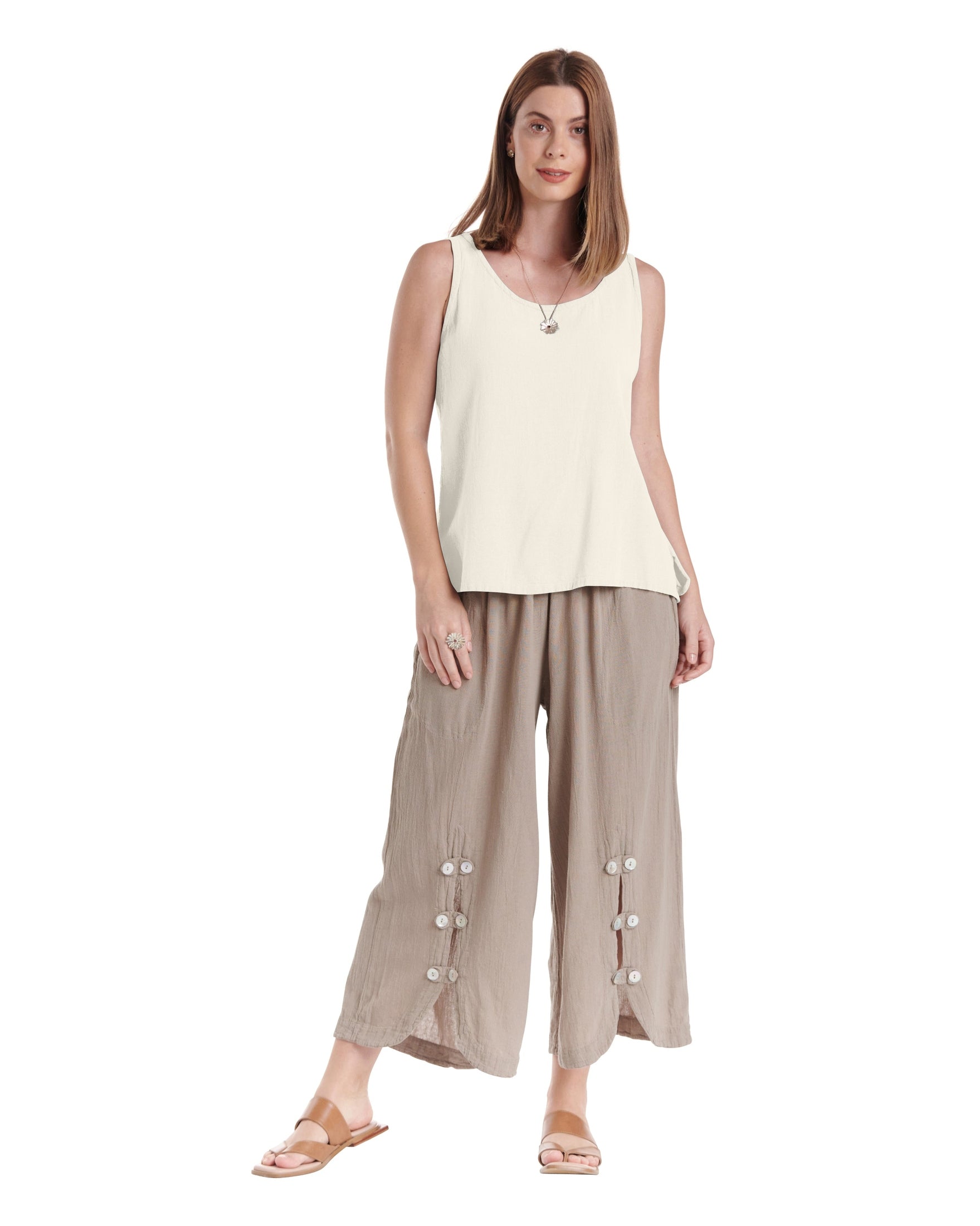 Tank Cotton Gauze Blouse-Oh My Gauze