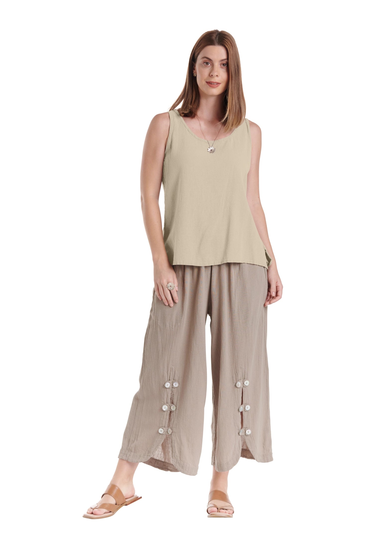 Tank Cotton Gauze Blouse-Oh My Gauze