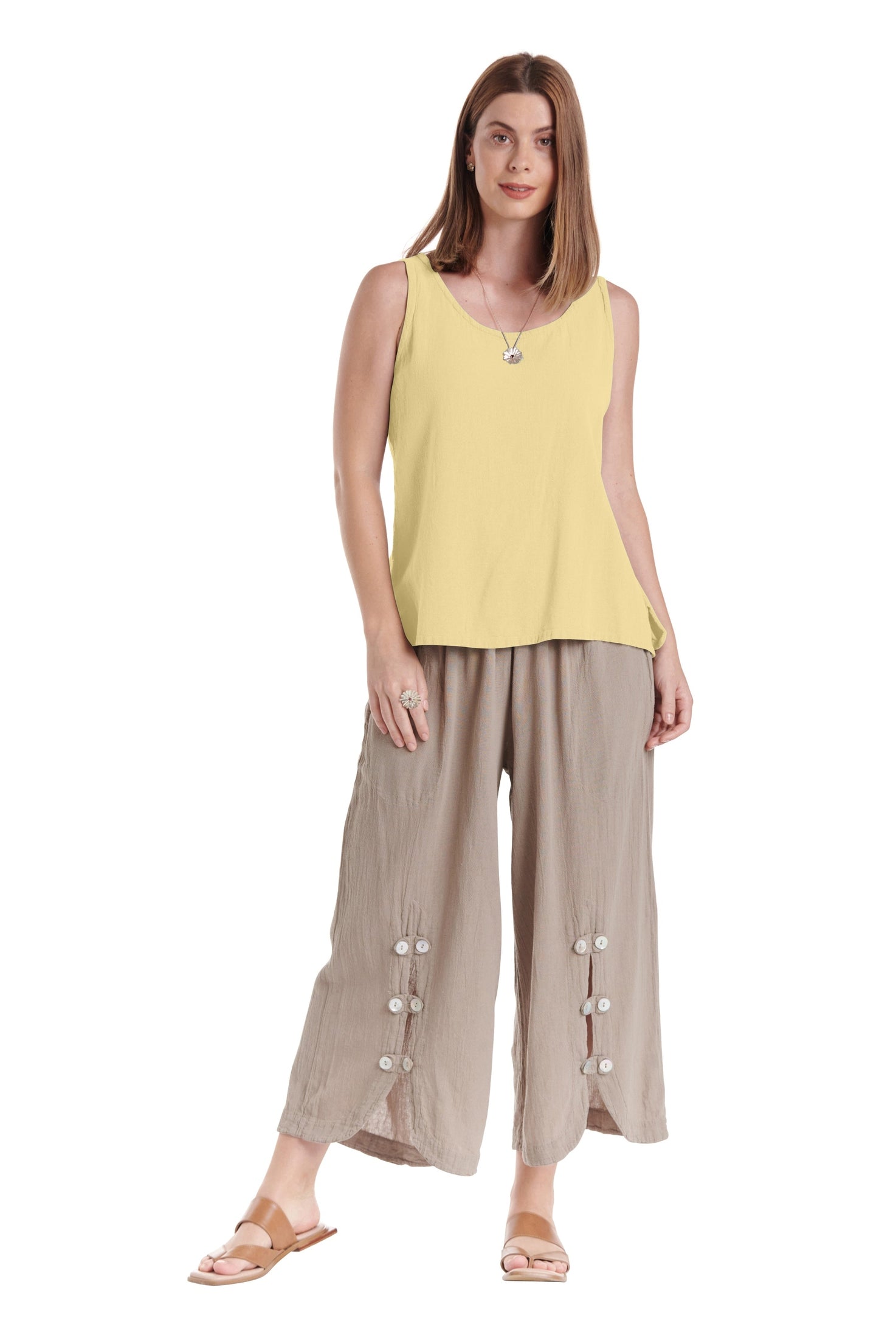 Tank Cotton Gauze Blouse-Oh My Gauze
