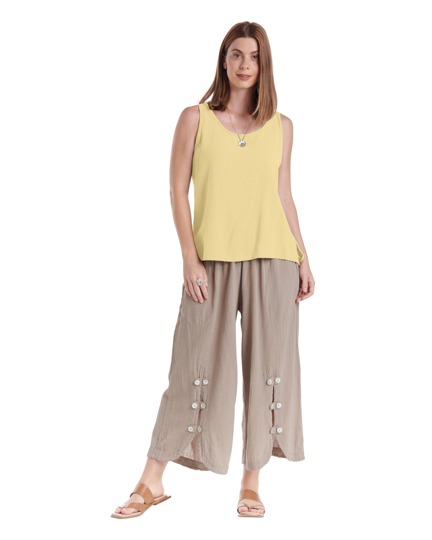 Tank Cotton Gauze Blouse-Oh My Gauze
