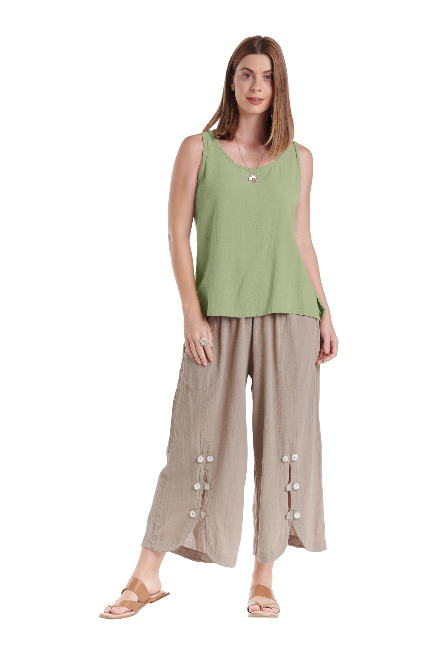 Tank Cotton Gauze Blouse-Oh My Gauze
