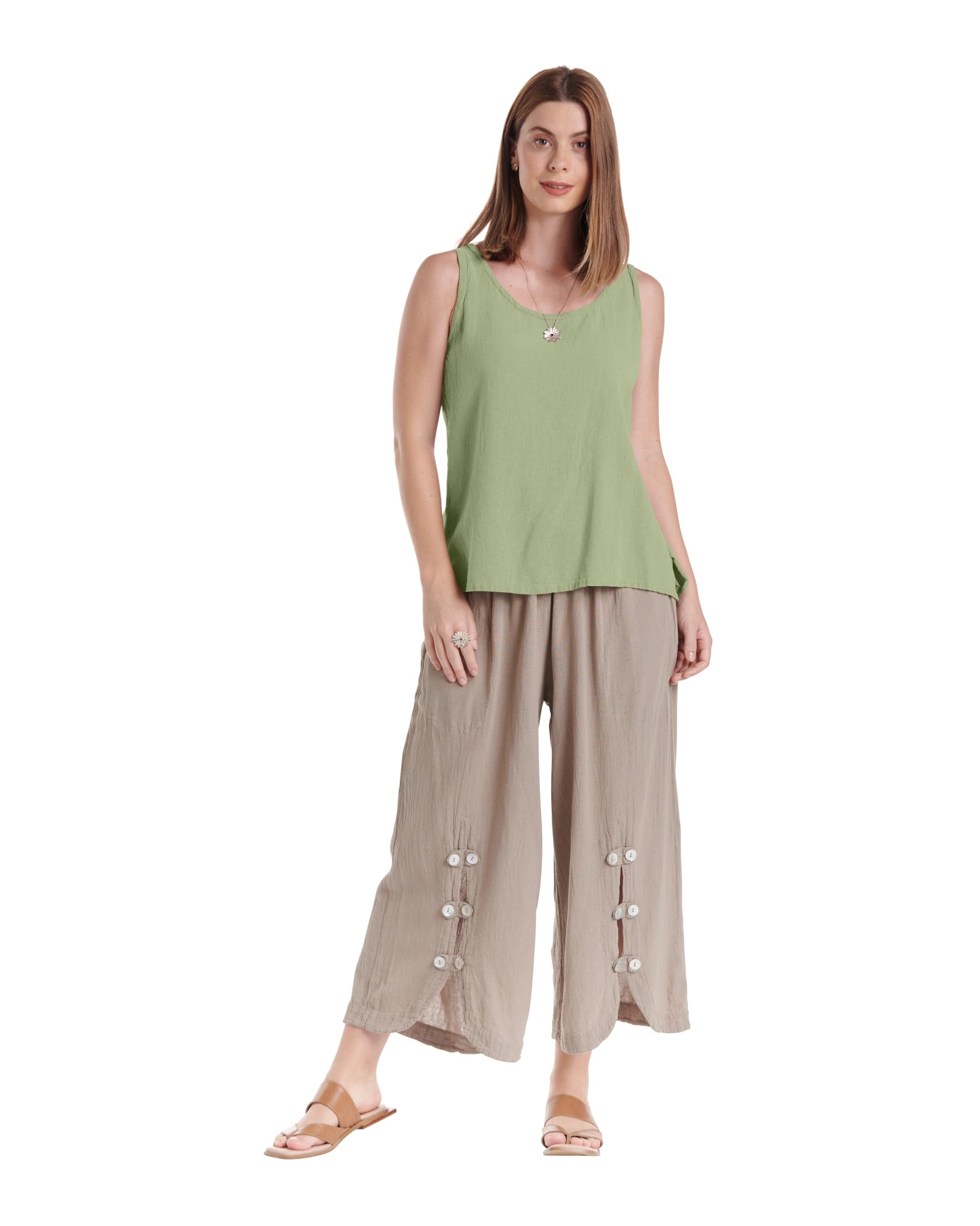 Tank Cotton Gauze Blouse-Oh My Gauze