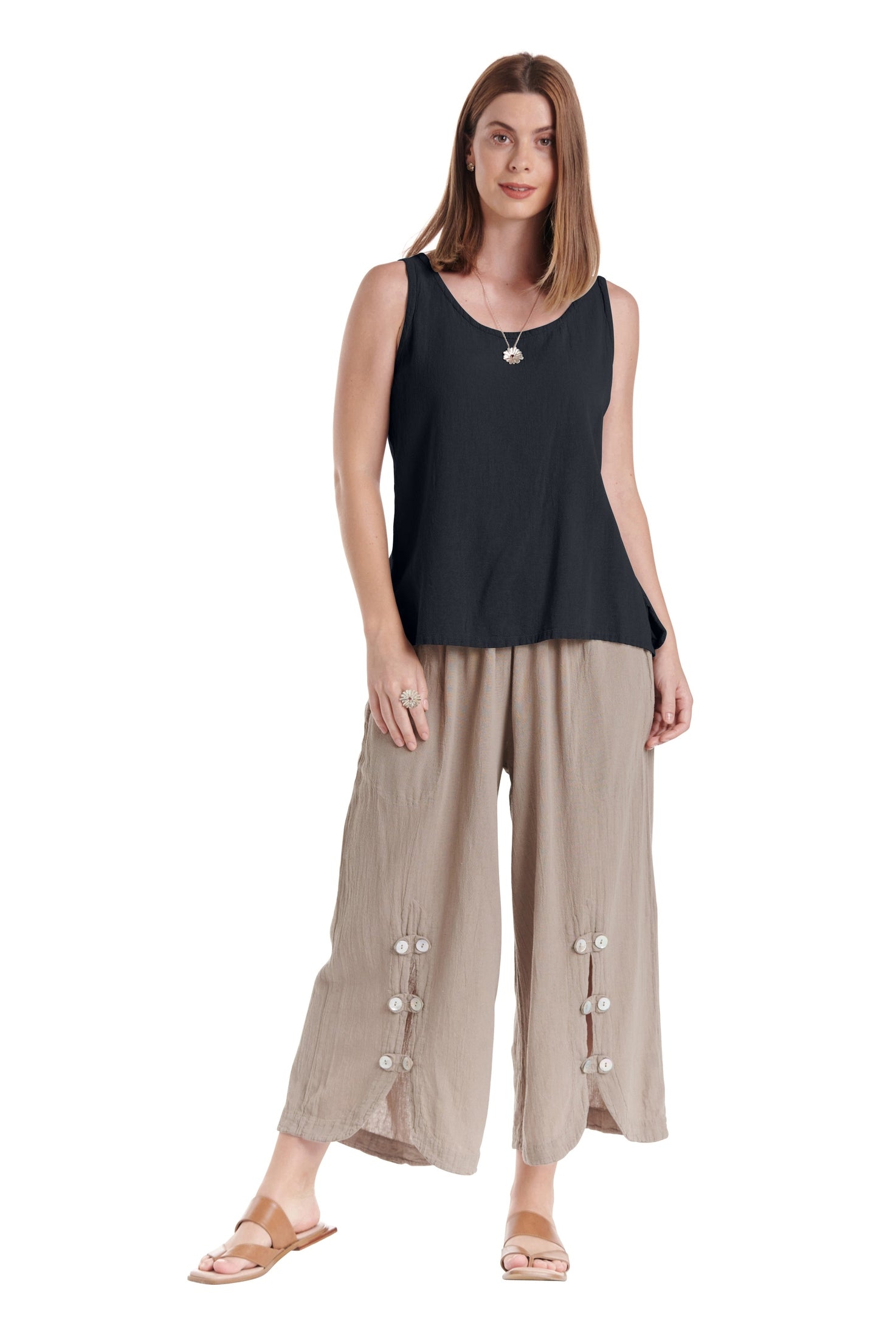 Tank Cotton Gauze Blouse-Oh My Gauze