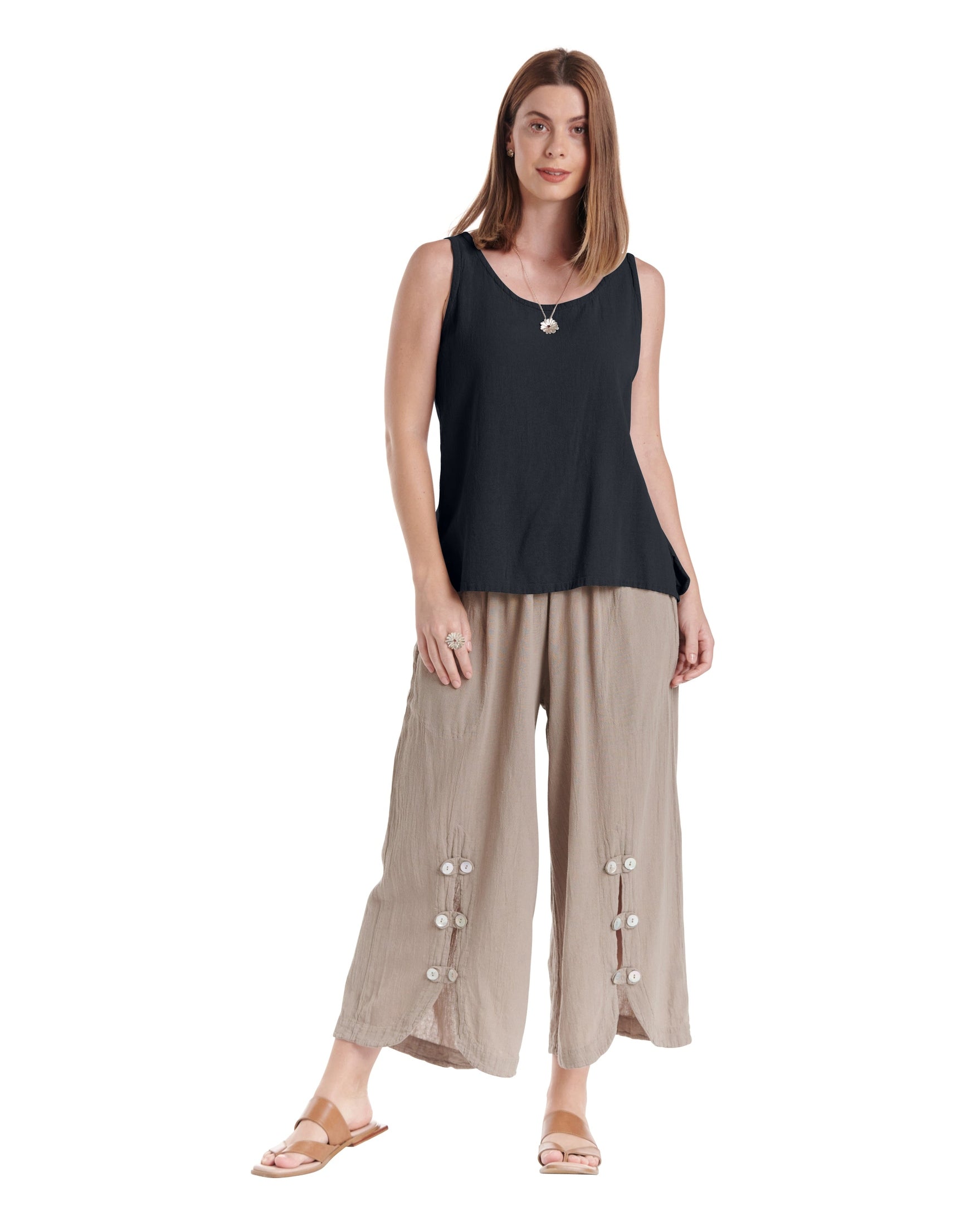 Tank Cotton Gauze Blouse-Oh My Gauze