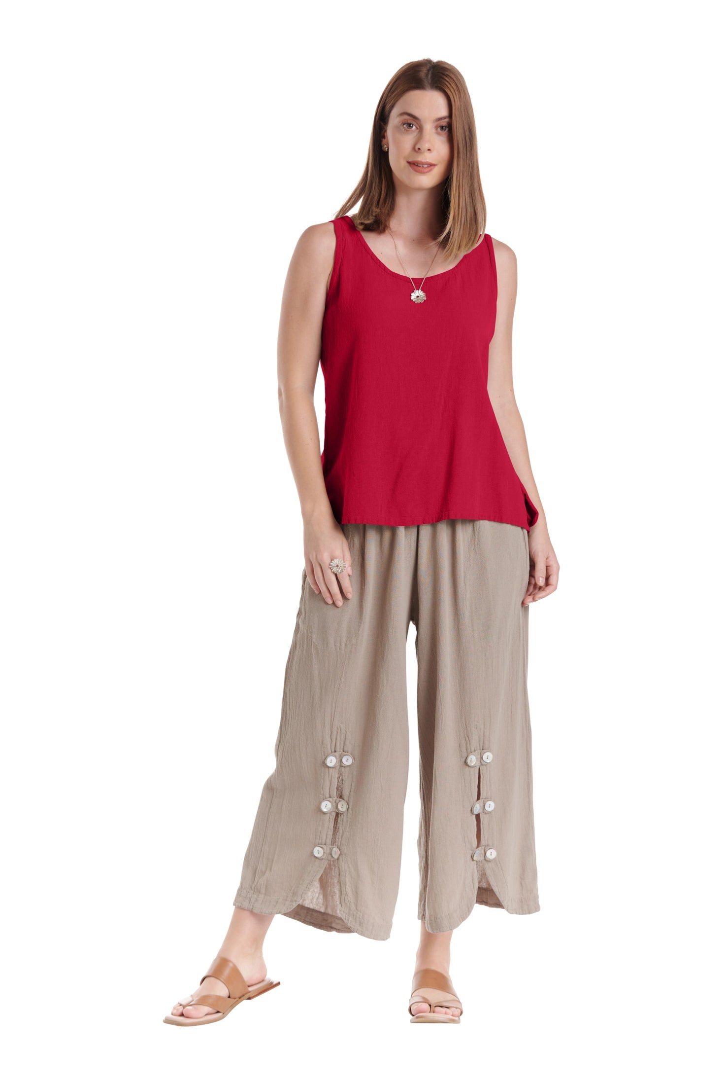 Tank Cotton Gauze Blouse-Oh My Gauze