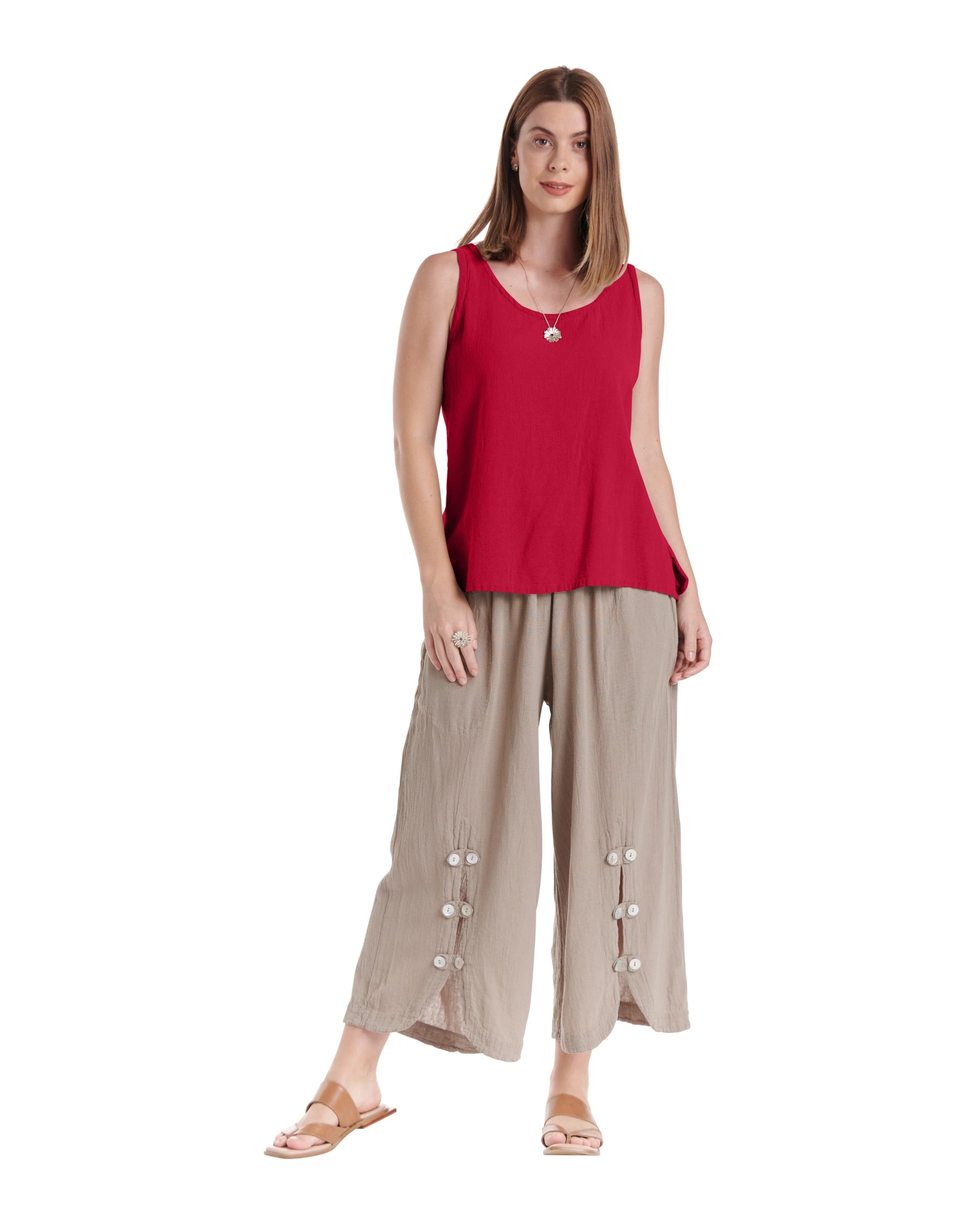 Tank Cotton Gauze Blouse-Oh My Gauze