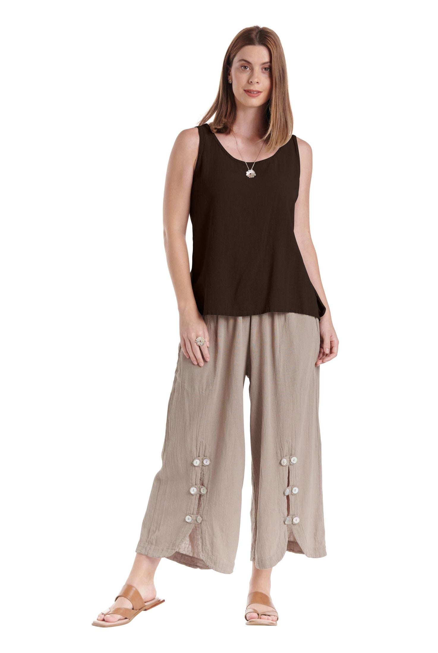 Tank Cotton Gauze Blouse-Oh My Gauze