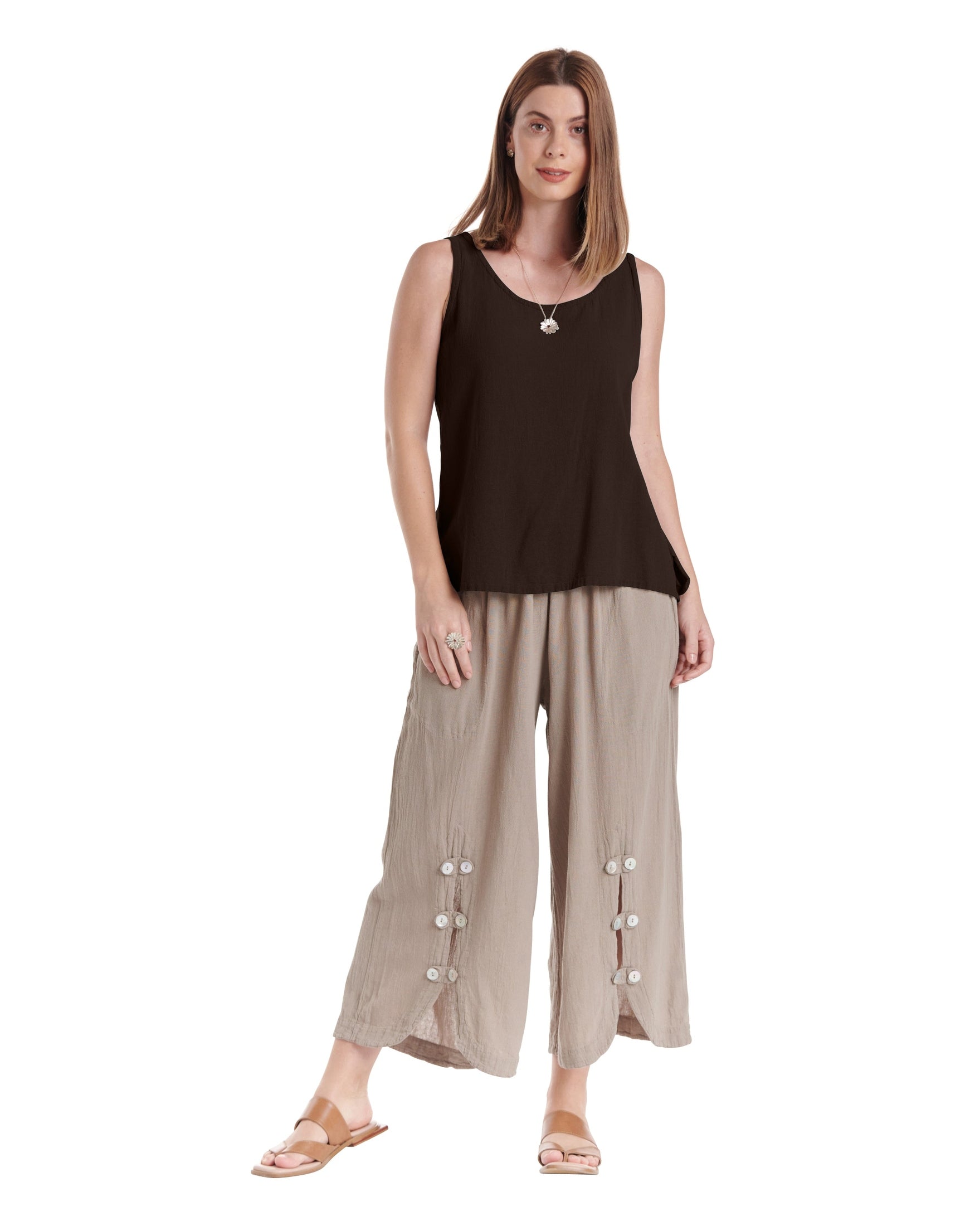 Tank Cotton Gauze Blouse-Oh My Gauze