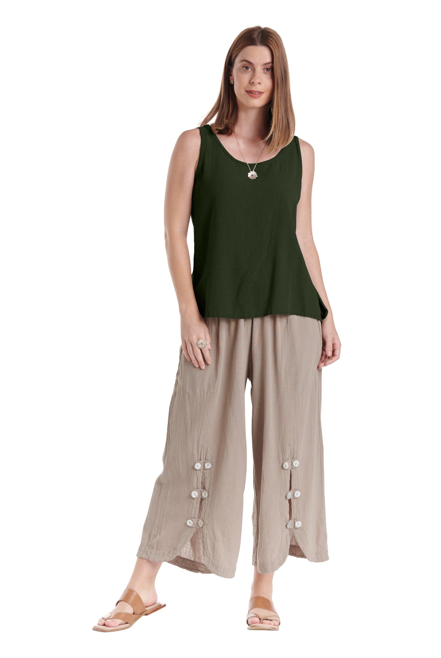 Tank Cotton Gauze Blouse-Oh My Gauze
