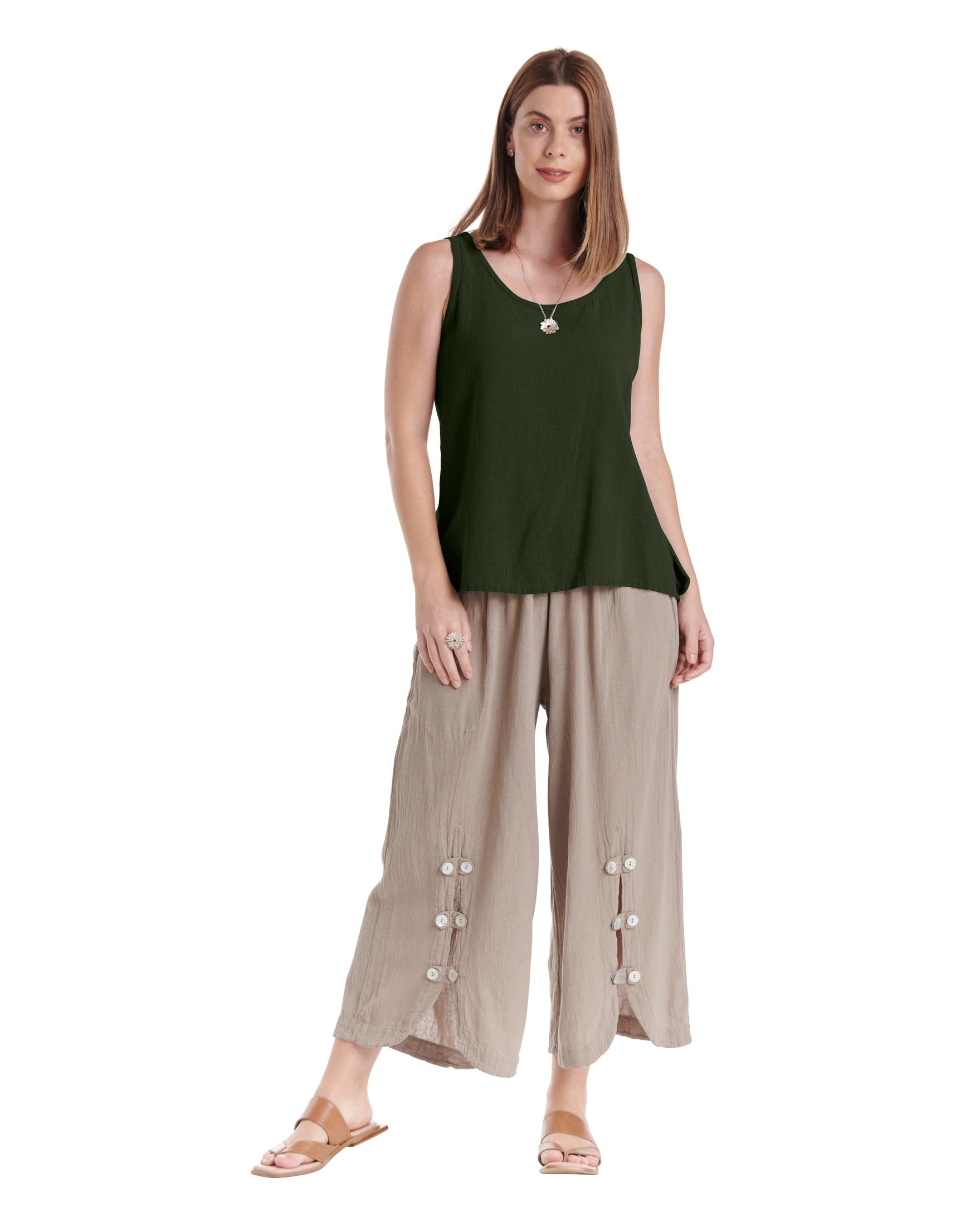 Tank Cotton Gauze Blouse-Oh My Gauze
