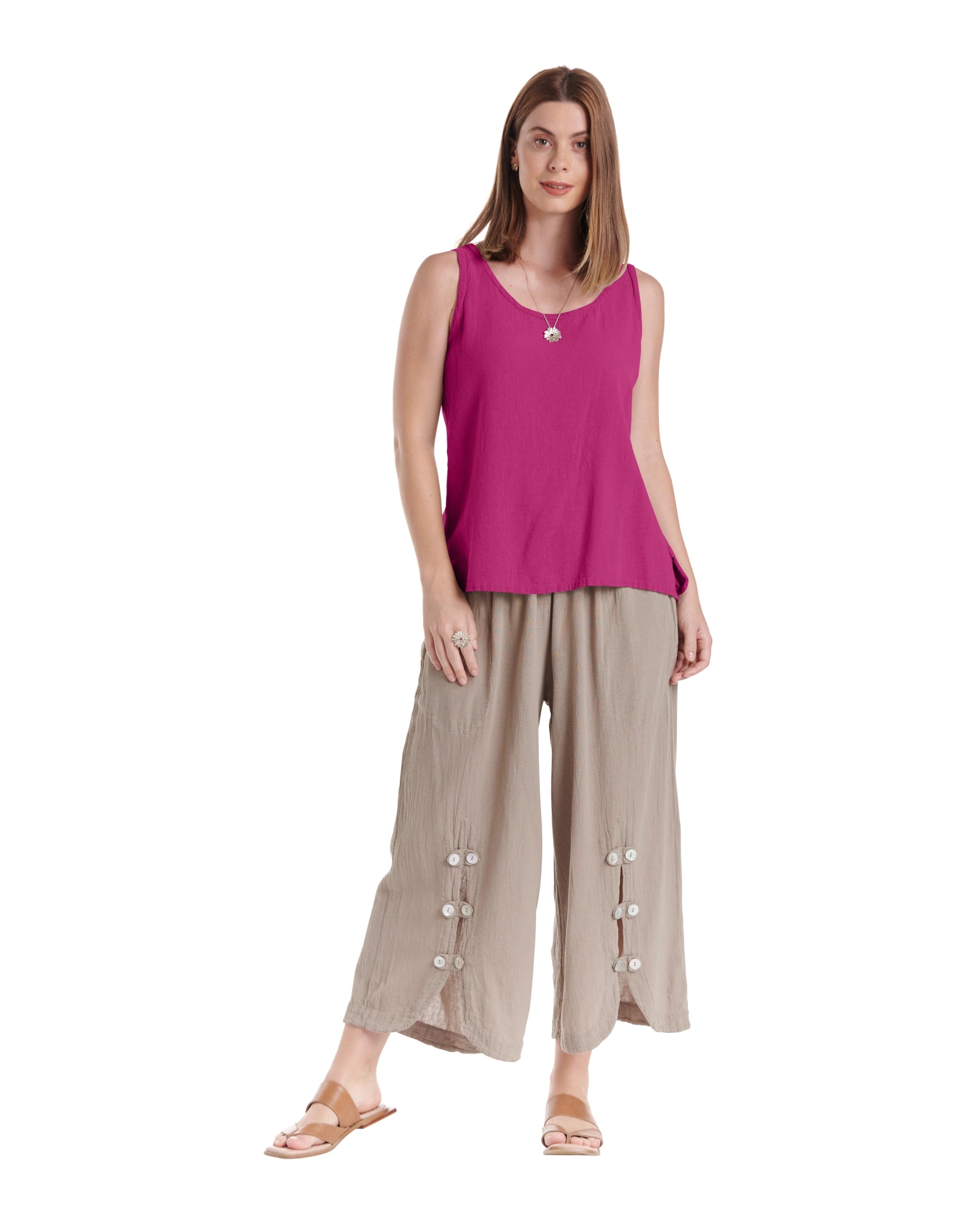 Tank Cotton Gauze Blouse-Oh My Gauze