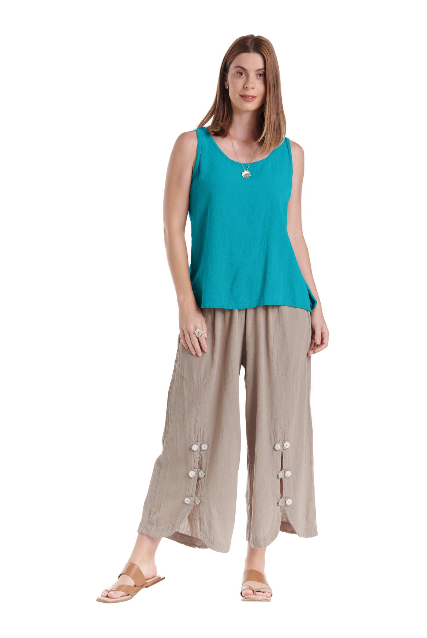 Tank Cotton Gauze Blouse-Oh My Gauze