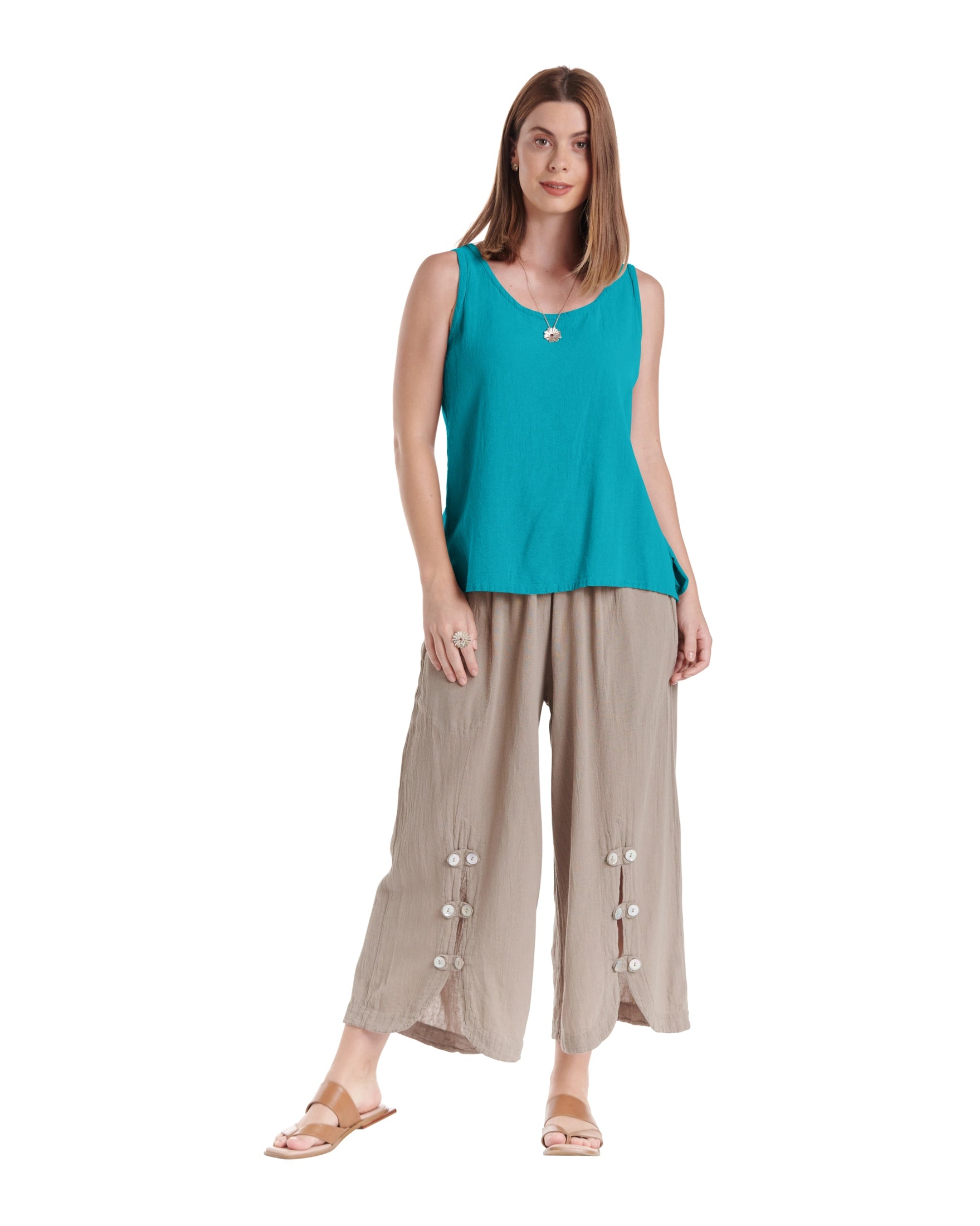 Tank Cotton Gauze Blouse-Oh My Gauze