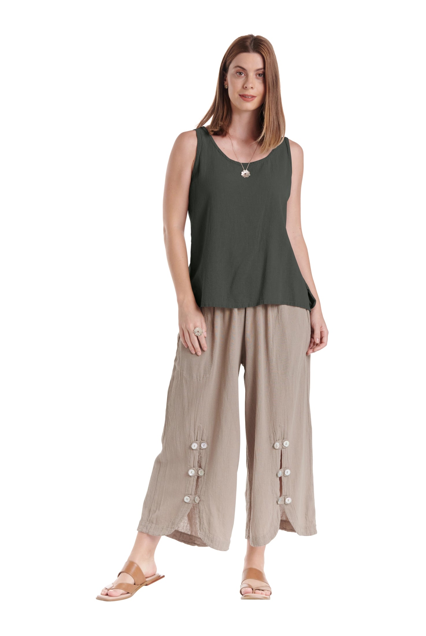 Tank Cotton Gauze Blouse-Oh My Gauze