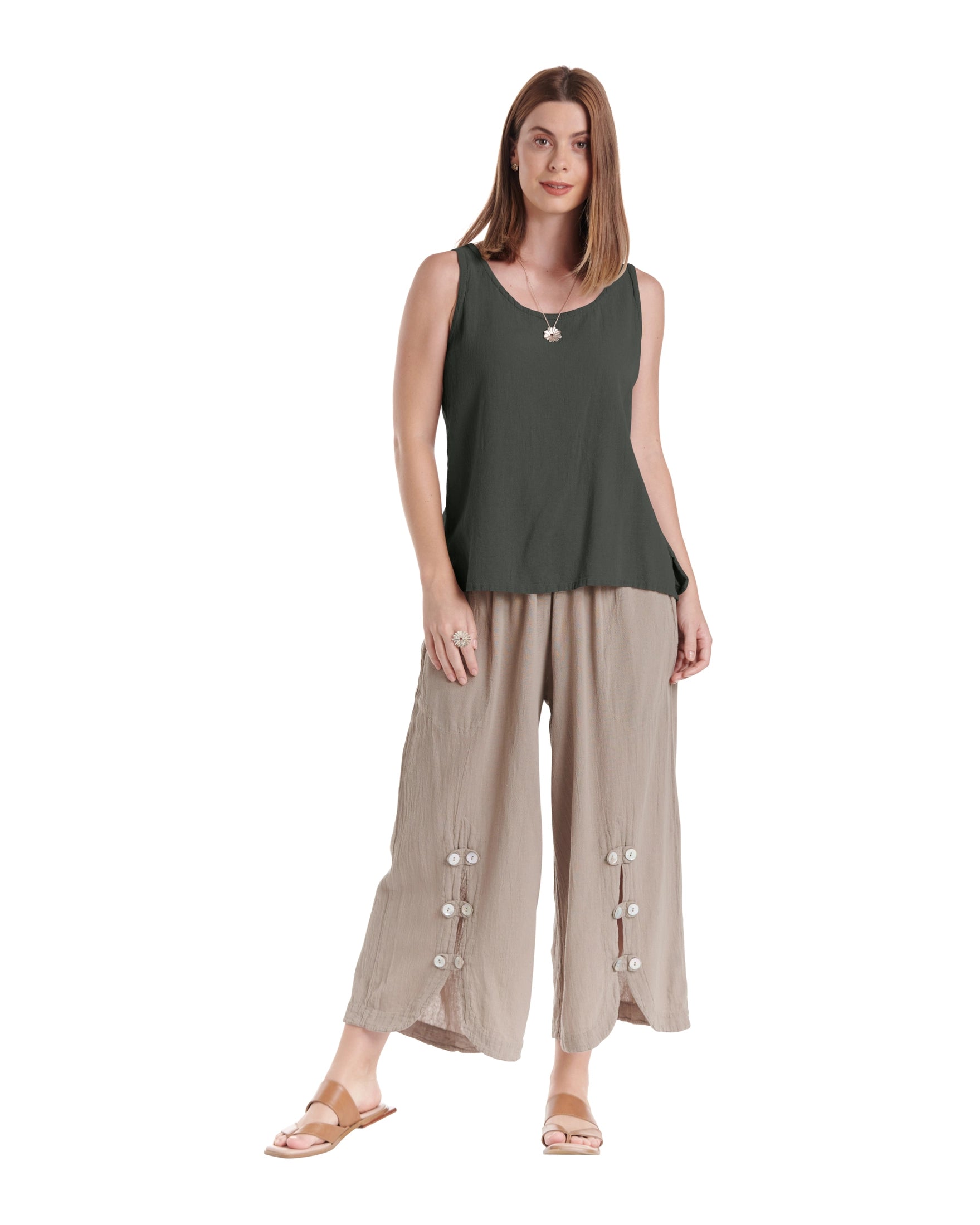 Tank Cotton Gauze Blouse-Oh My Gauze