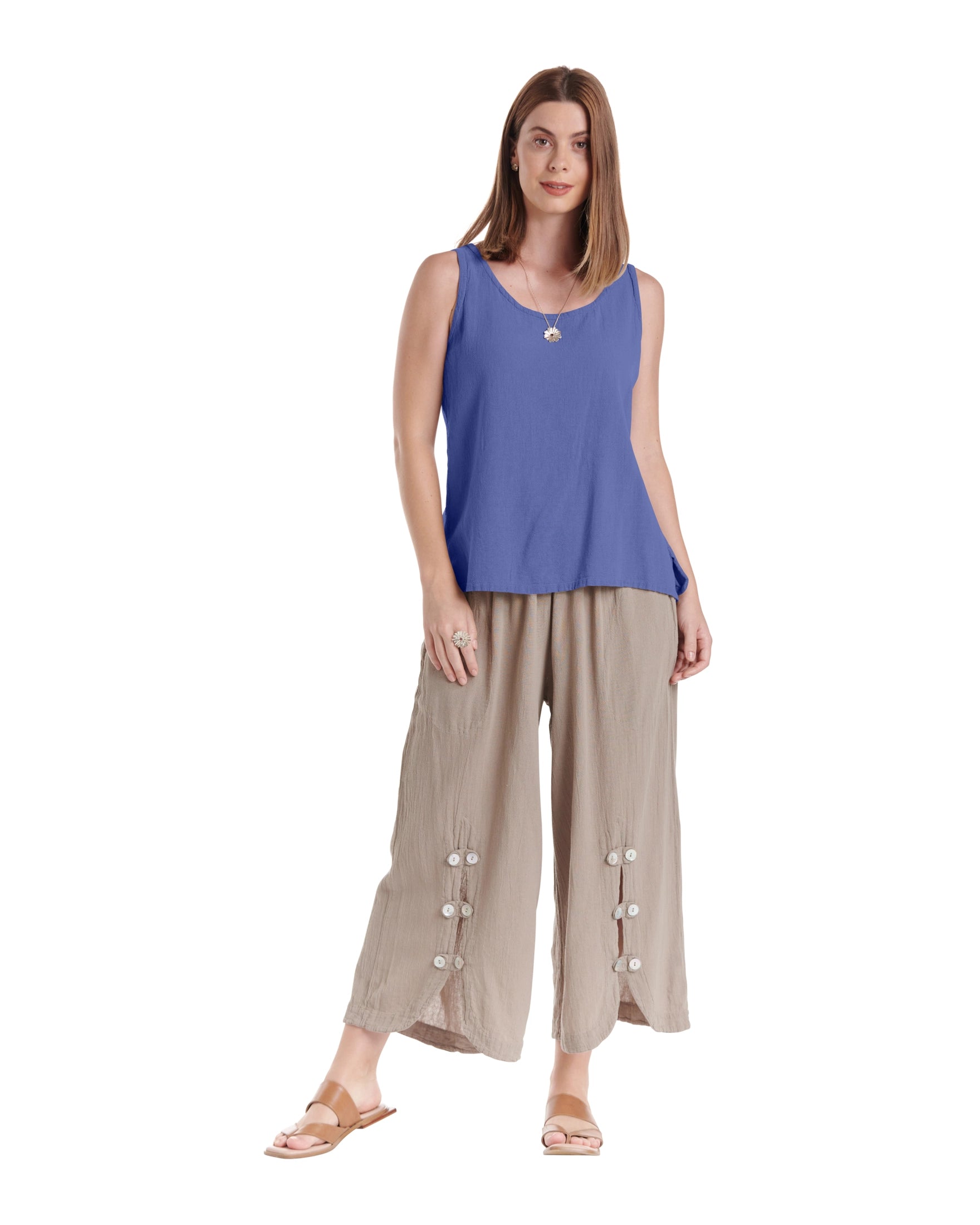 Tank Cotton Gauze Blouse-Oh My Gauze