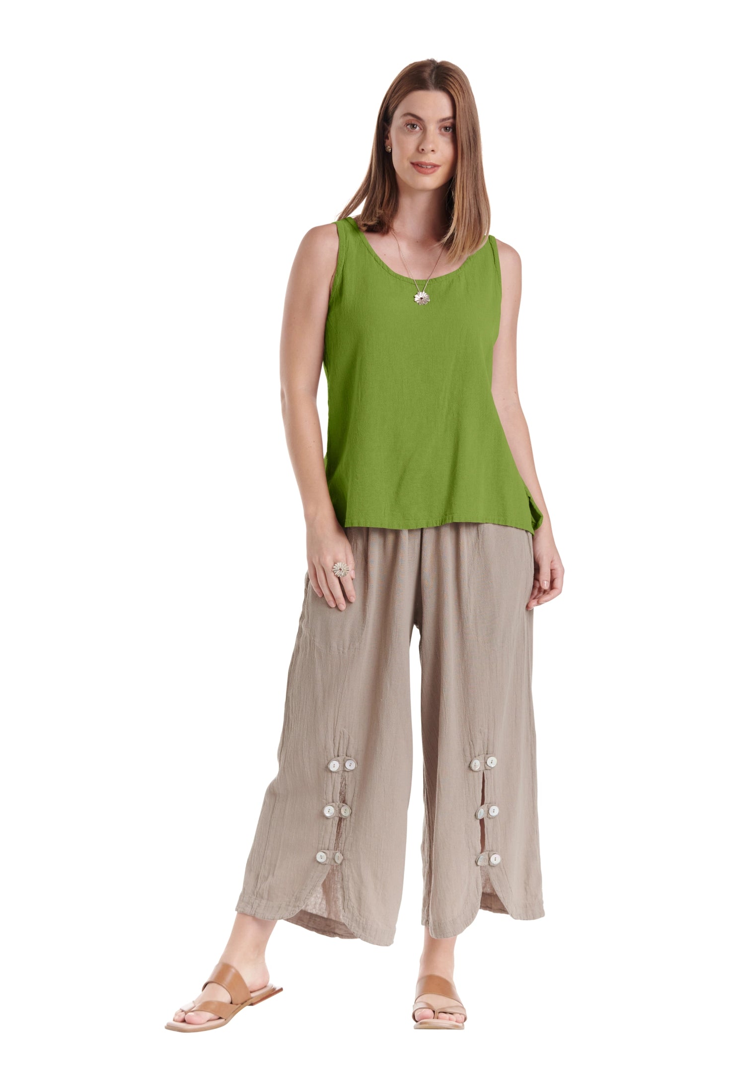 Tank Cotton Gauze Blouse-Oh My Gauze