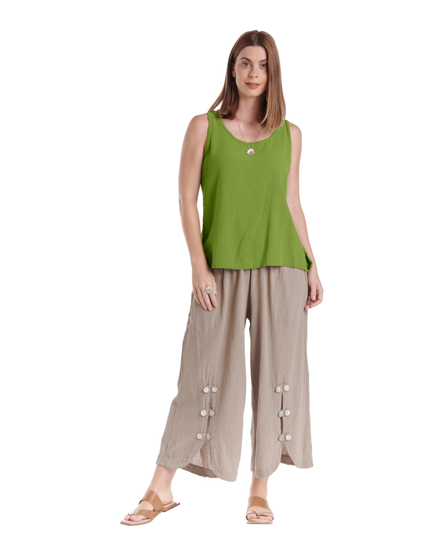 Tank Cotton Gauze Blouse-Oh My Gauze