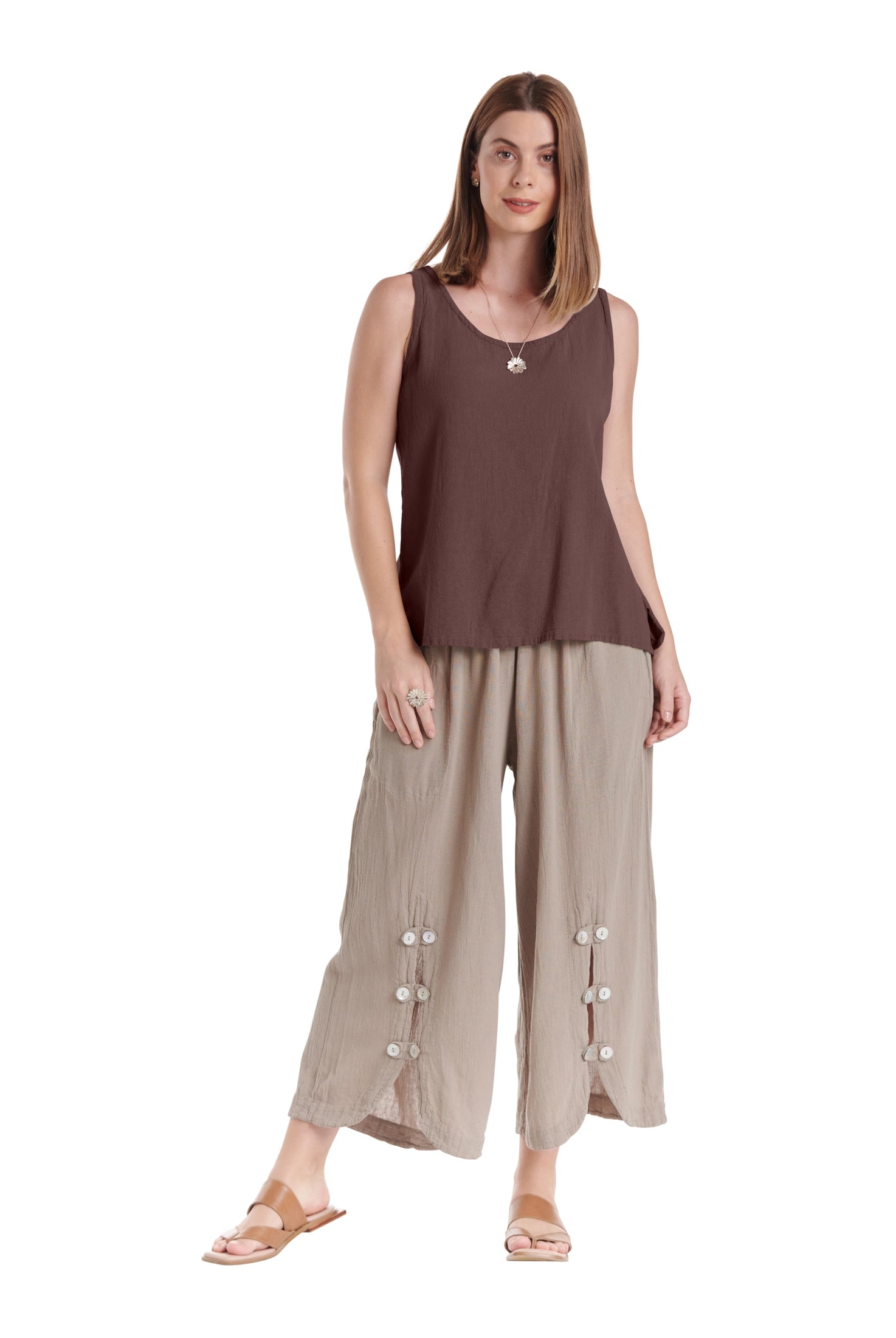 Tank Cotton Gauze Blouse-Oh My Gauze