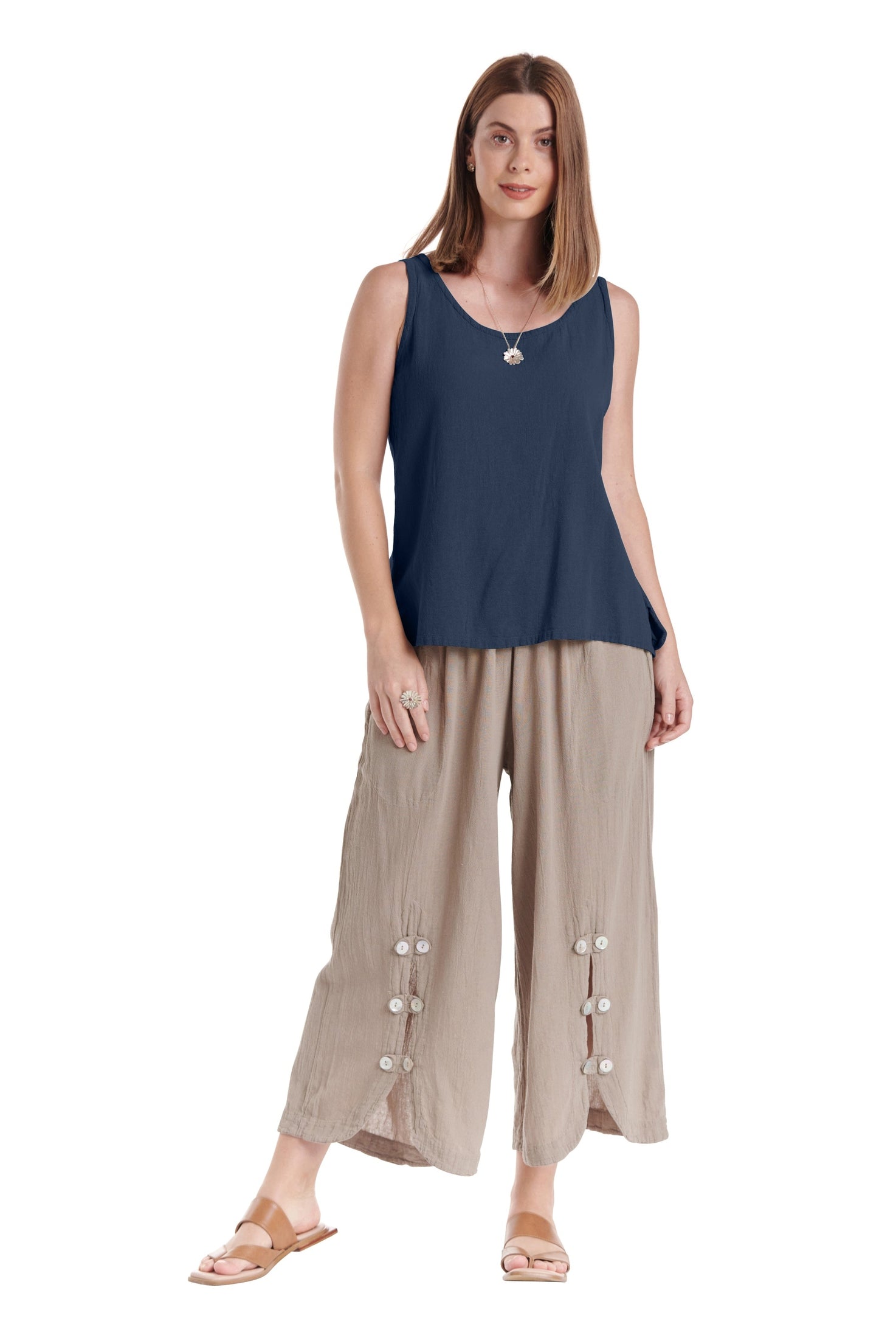 Tank Cotton Gauze Blouse-Oh My Gauze