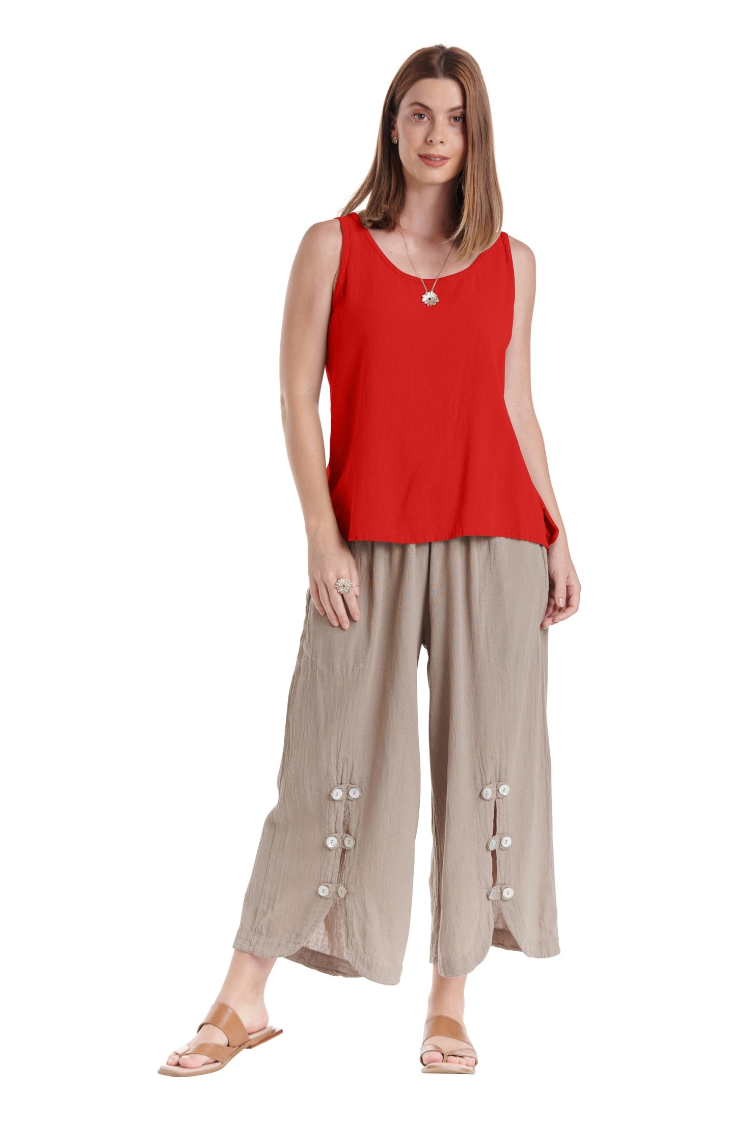 Tank Cotton Gauze Blouse-Oh My Gauze