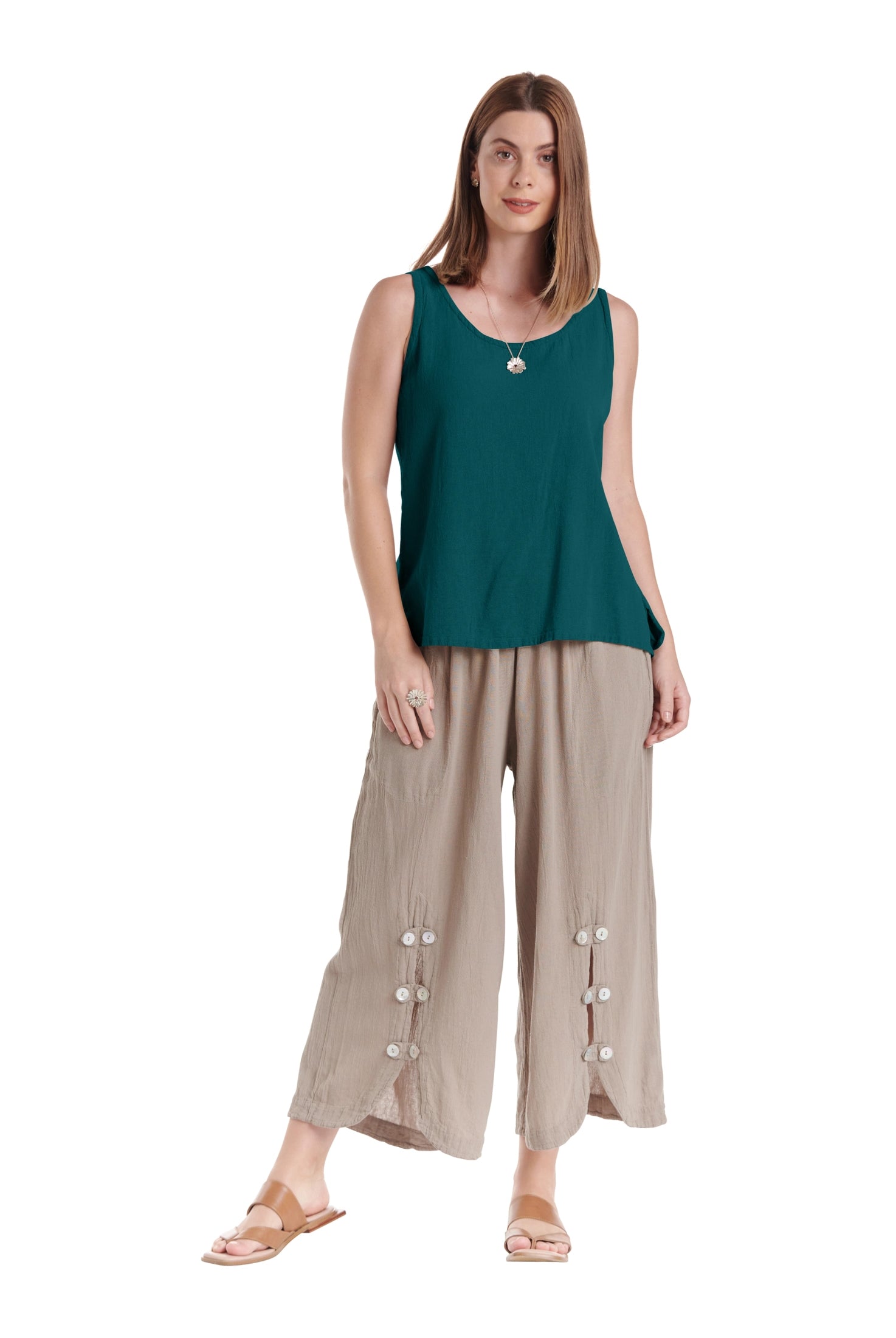 Tank Cotton Gauze Blouse-Oh My Gauze