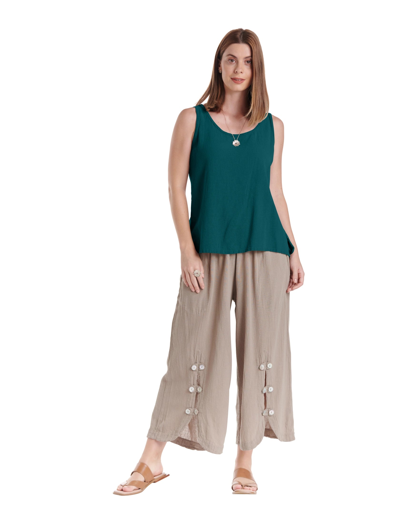 Tank Cotton Gauze Blouse-Oh My Gauze