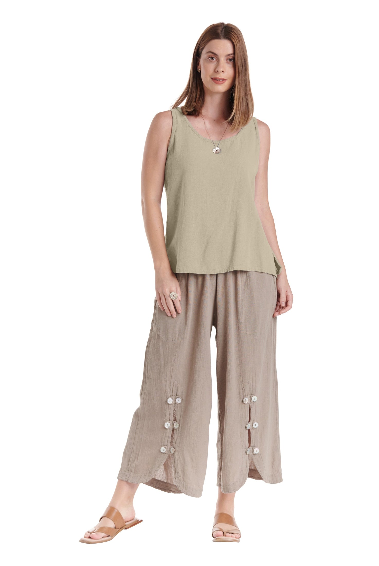Tank Cotton Gauze Blouse-Oh My Gauze