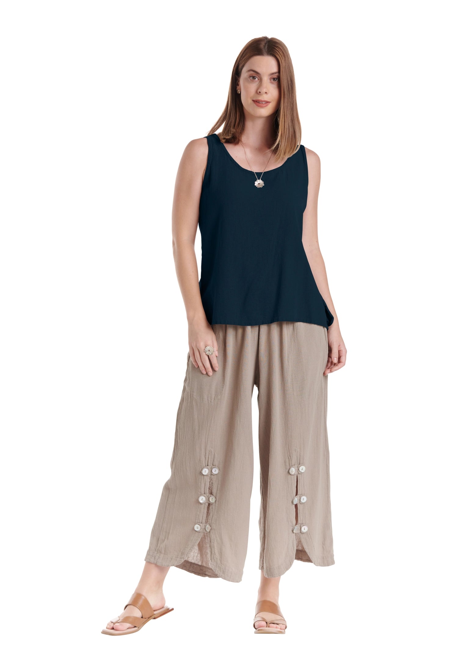 Tank Cotton Gauze Blouse-Oh My Gauze