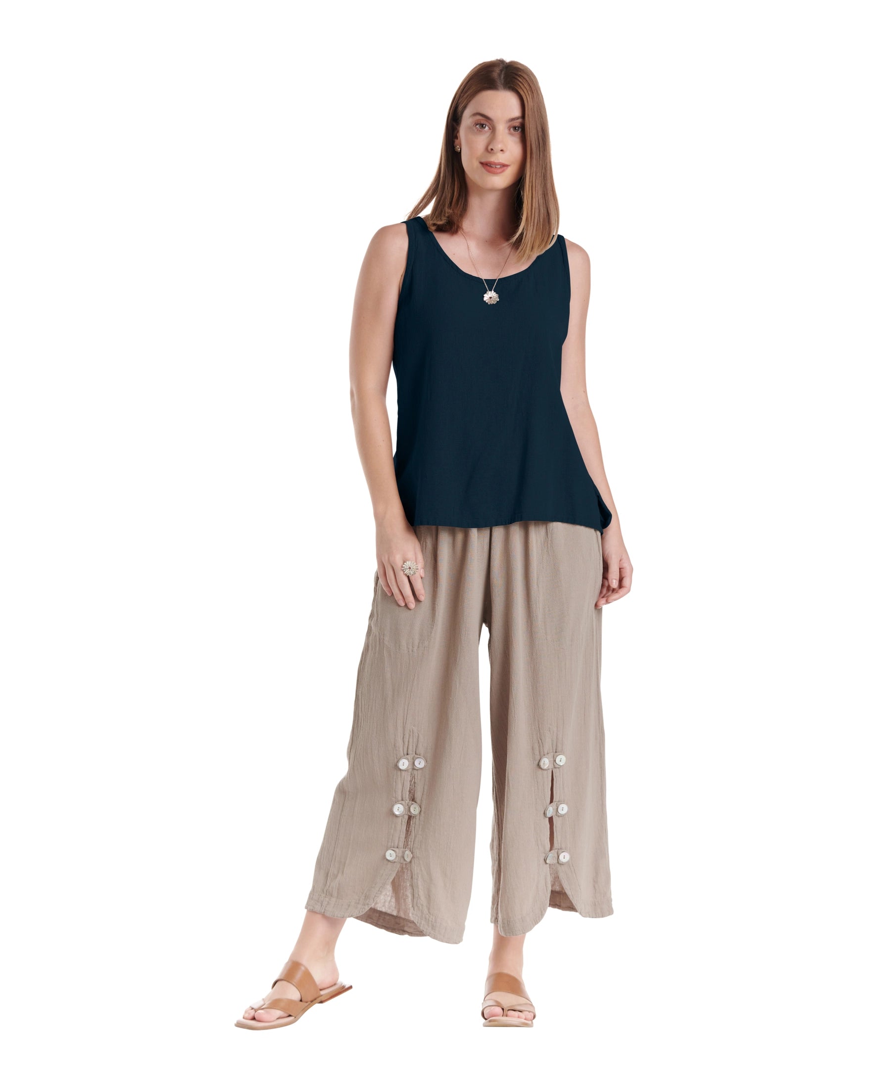 Tank Cotton Gauze Blouse-Oh My Gauze