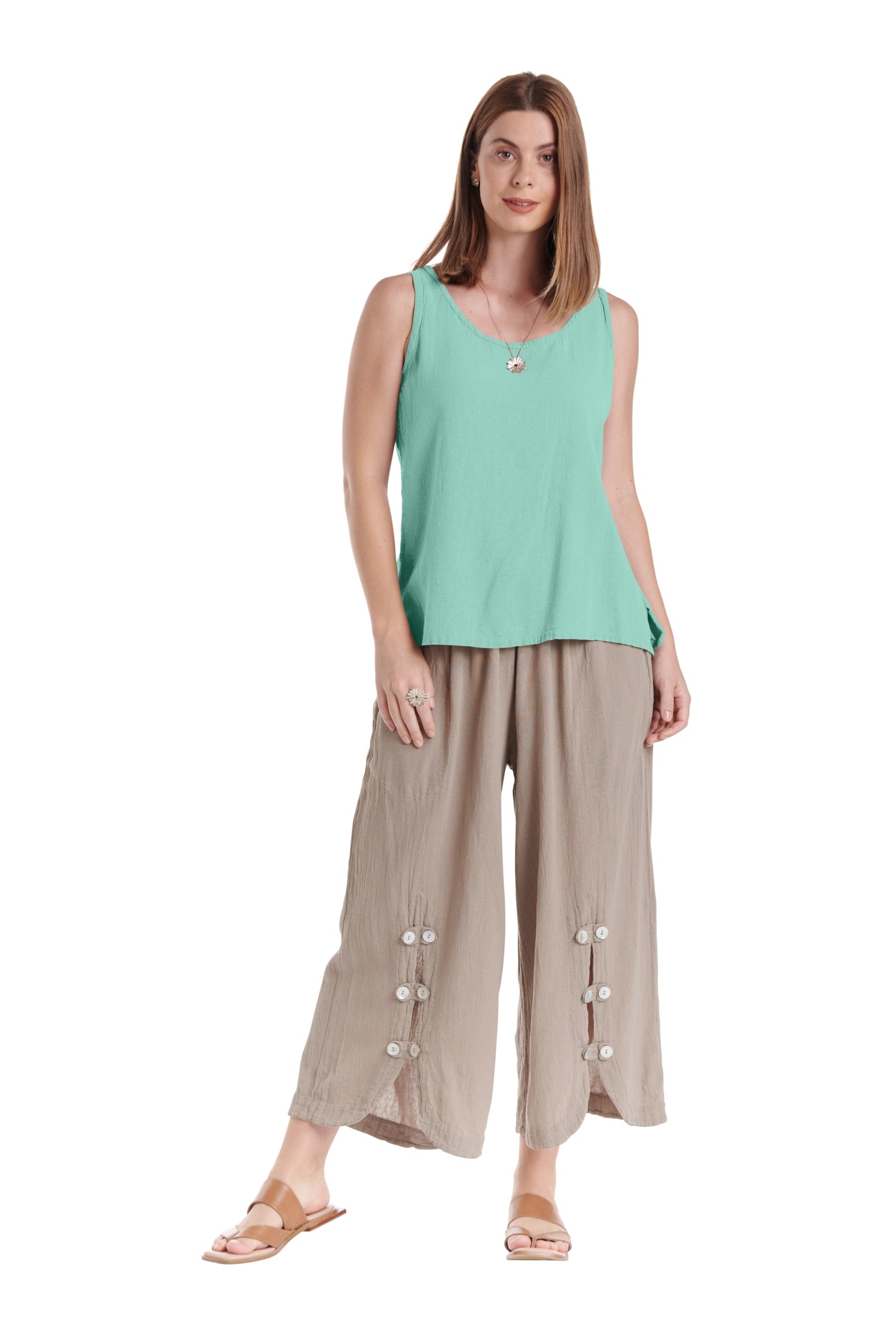 Tank Cotton Gauze Blouse-Oh My Gauze