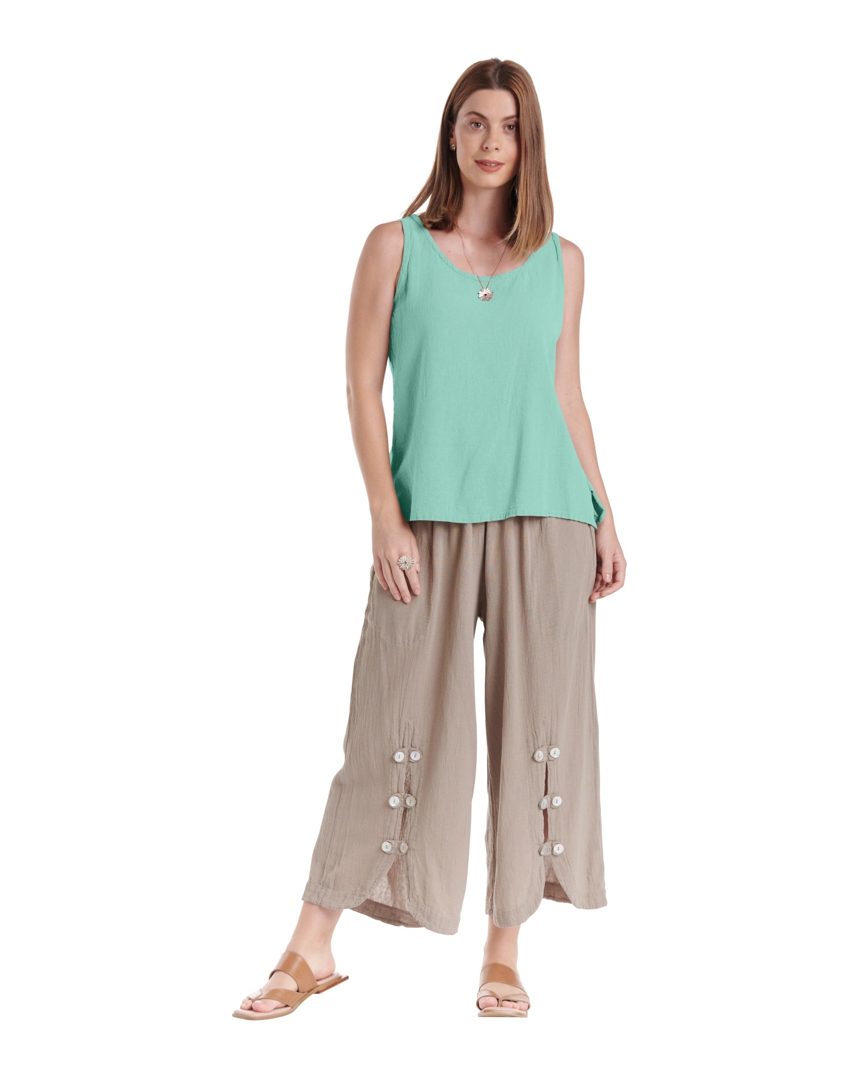 Tank Cotton Gauze Blouse-Oh My Gauze