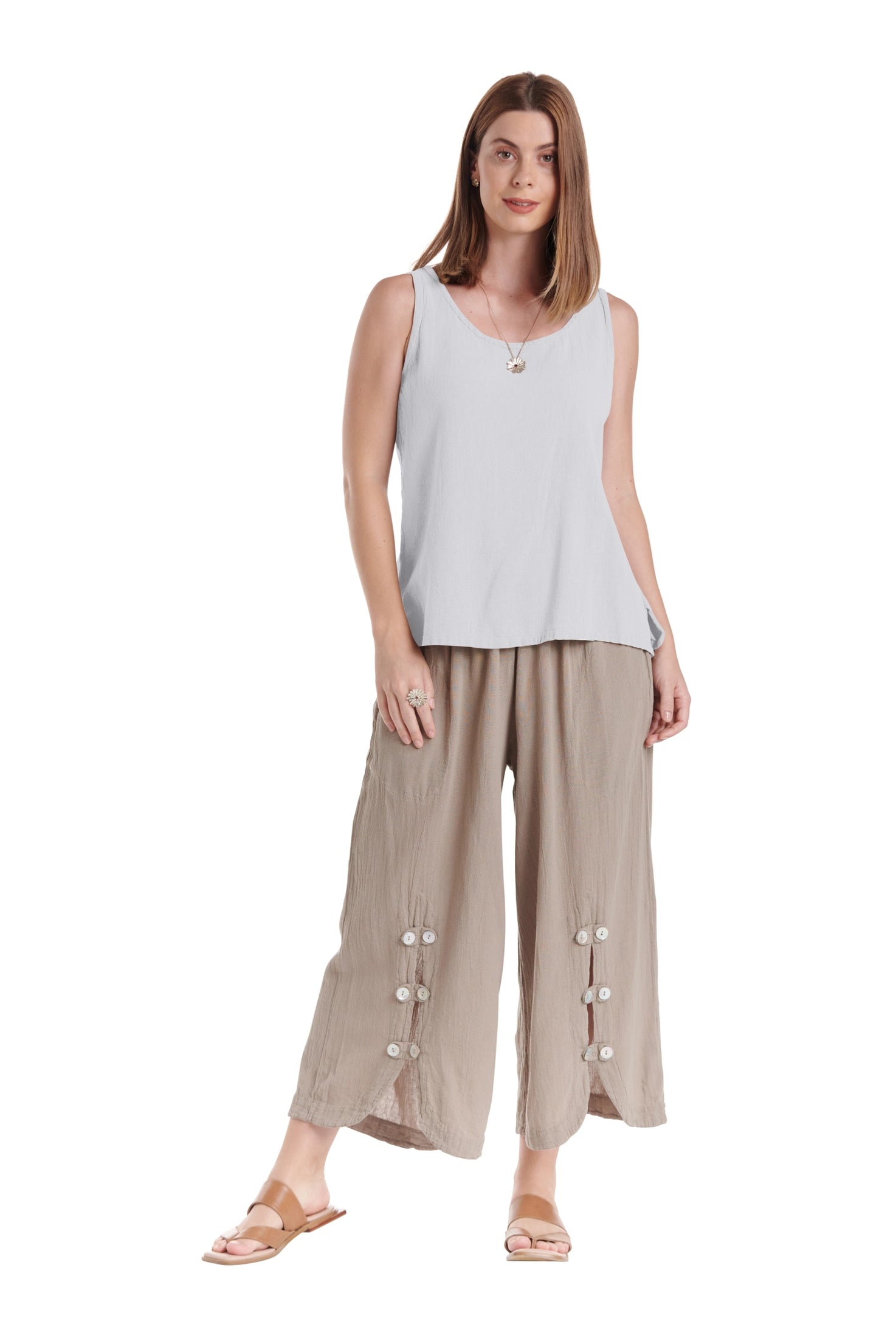 Tank Cotton Gauze Blouse-Oh My Gauze