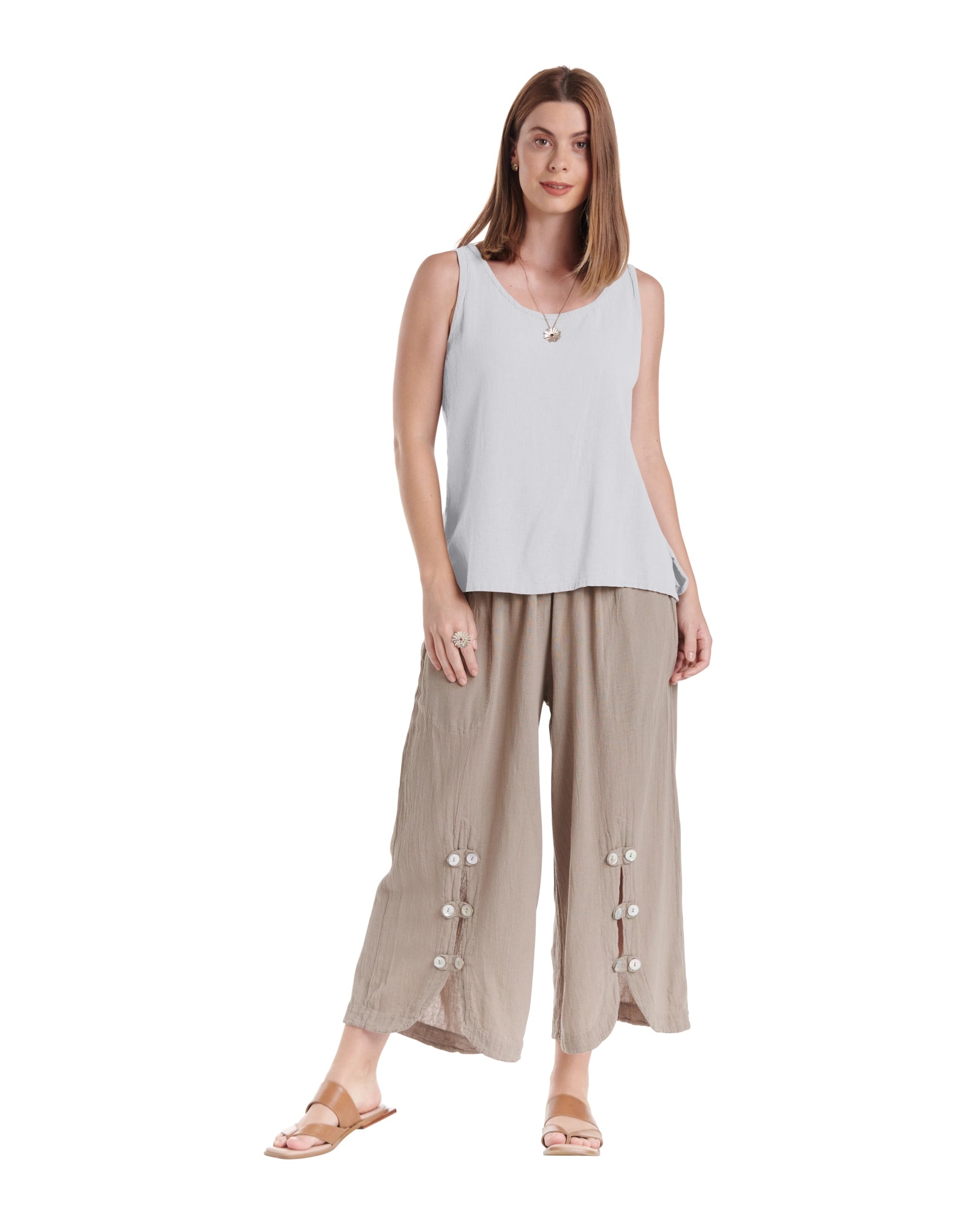 Tank Cotton Gauze Blouse-Oh My Gauze
