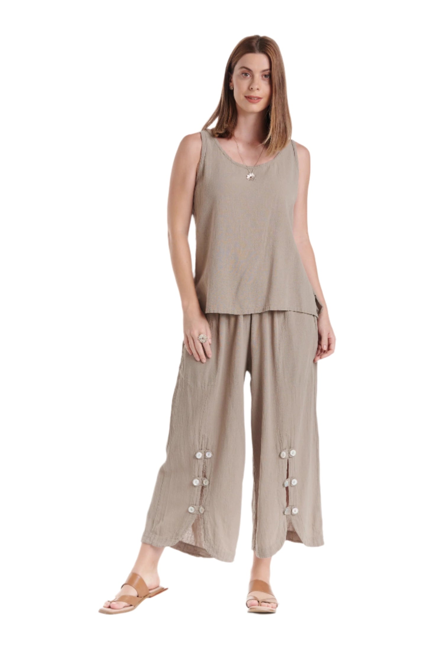 Tank Cotton Gauze Blouse-Oh My Gauze