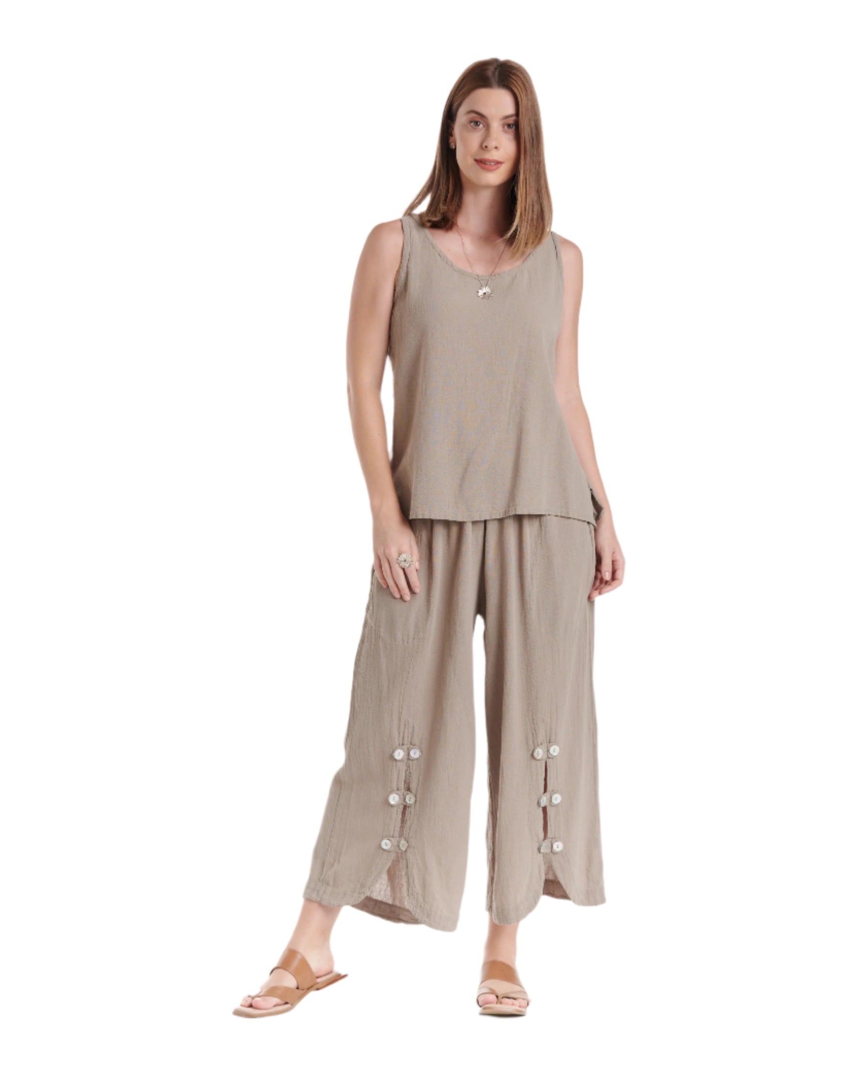 Tank Cotton Gauze Blouse-Oh My Gauze