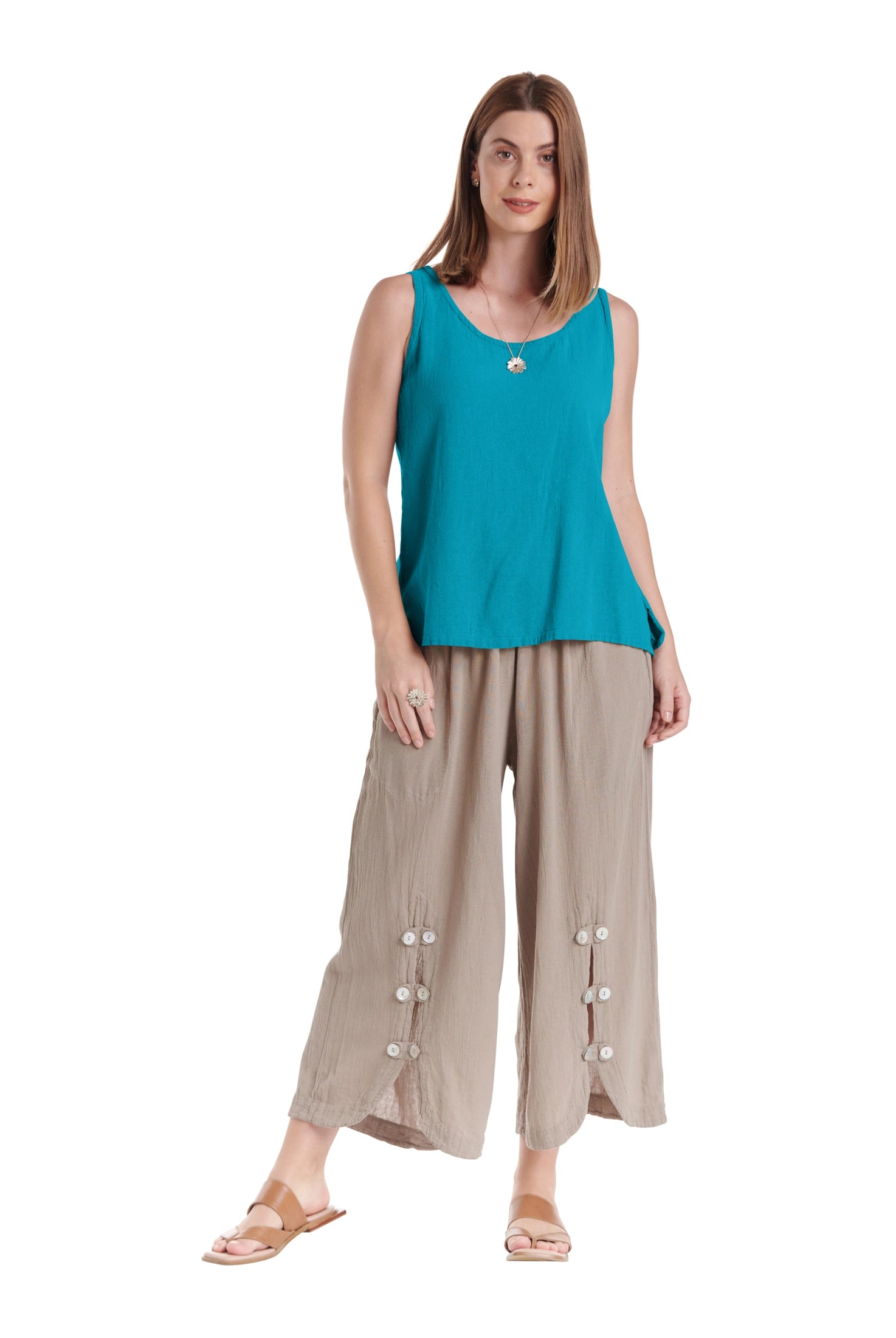 Tank Cotton Gauze Blouse-Oh My Gauze