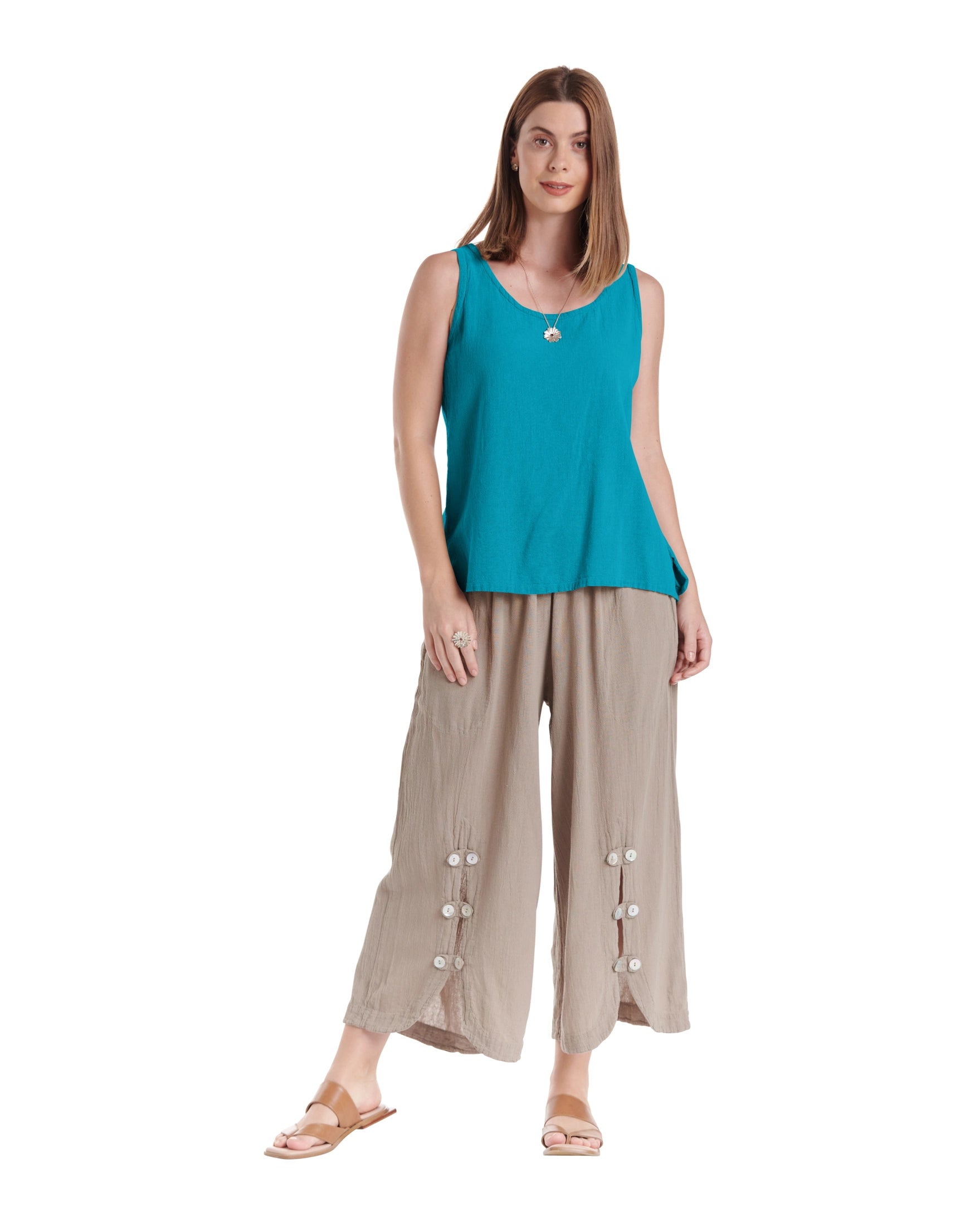 Tank Cotton Gauze Blouse-Oh My Gauze