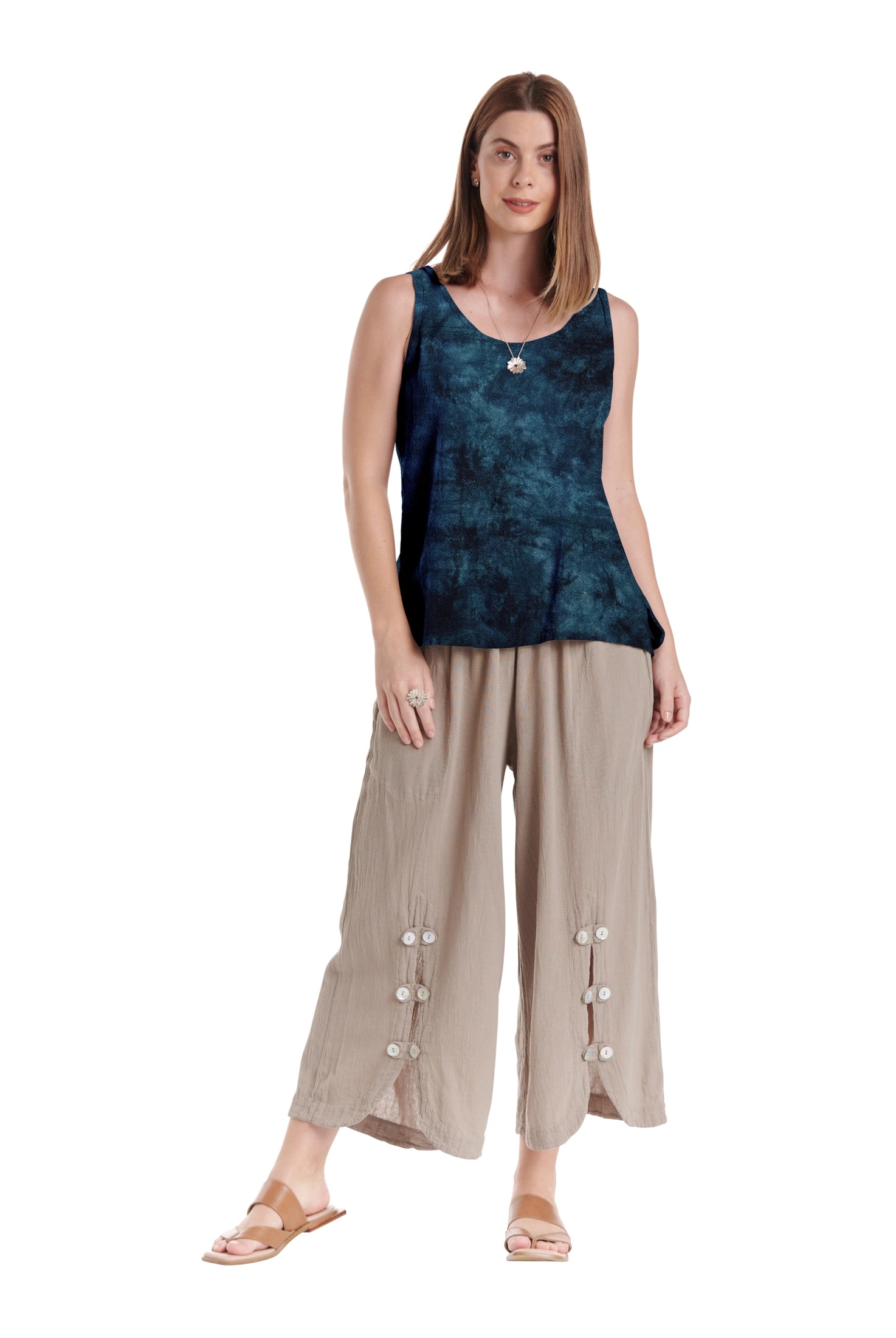 Tank Cotton Gauze Blouse-Oh My Gauze