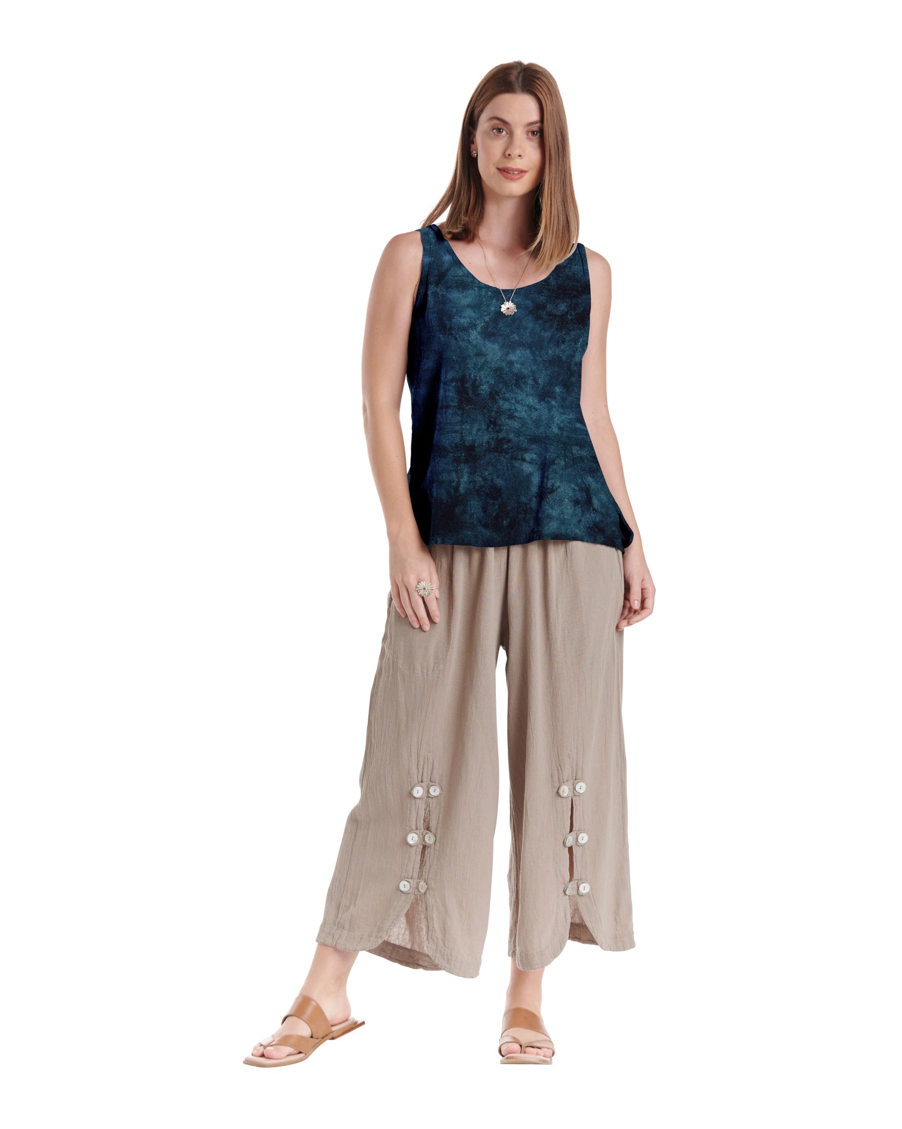 Tank Cotton Gauze Blouse-Oh My Gauze