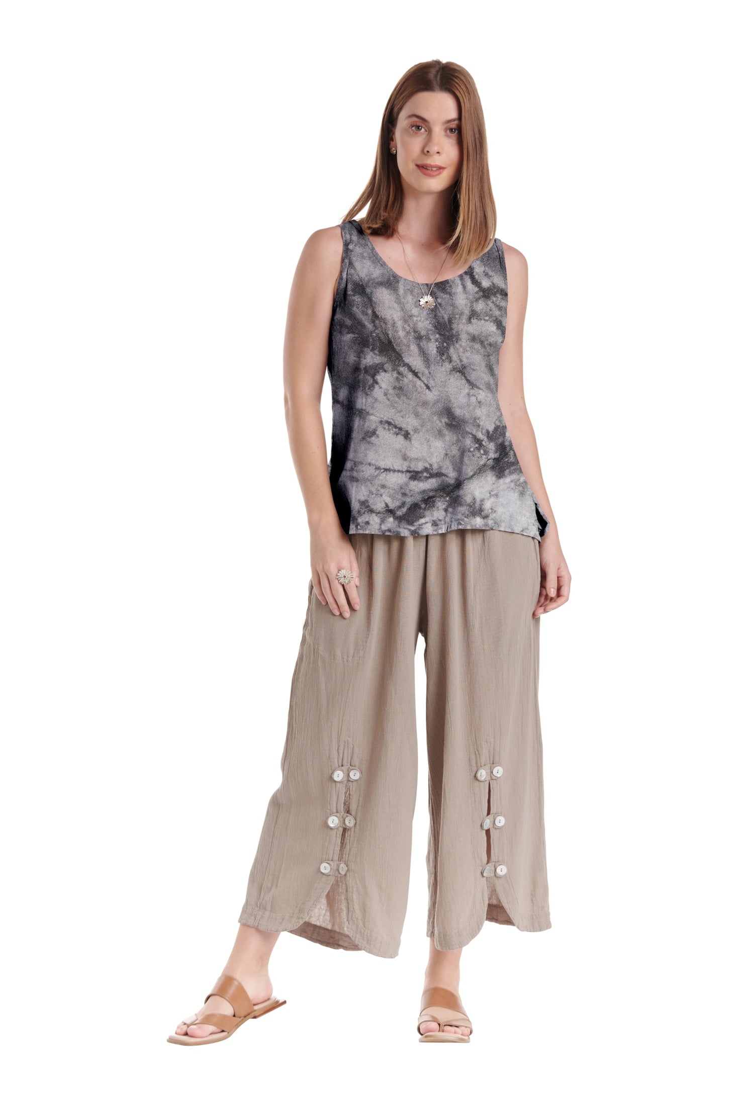 Tank Cotton Gauze Blouse-Oh My Gauze