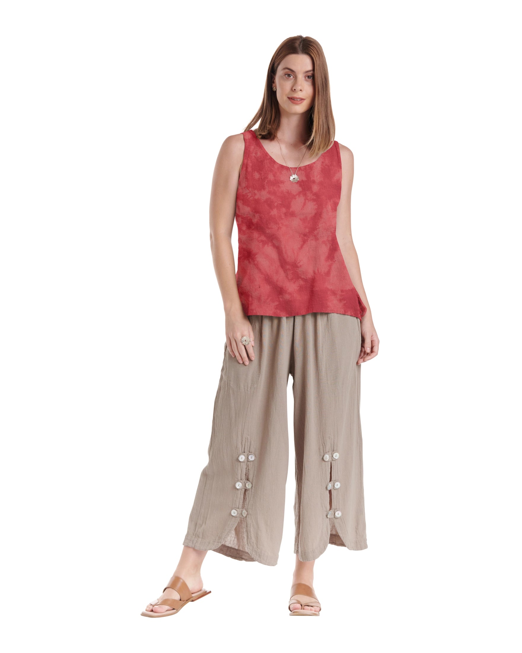 Tank Cotton Gauze Blouse-Oh My Gauze