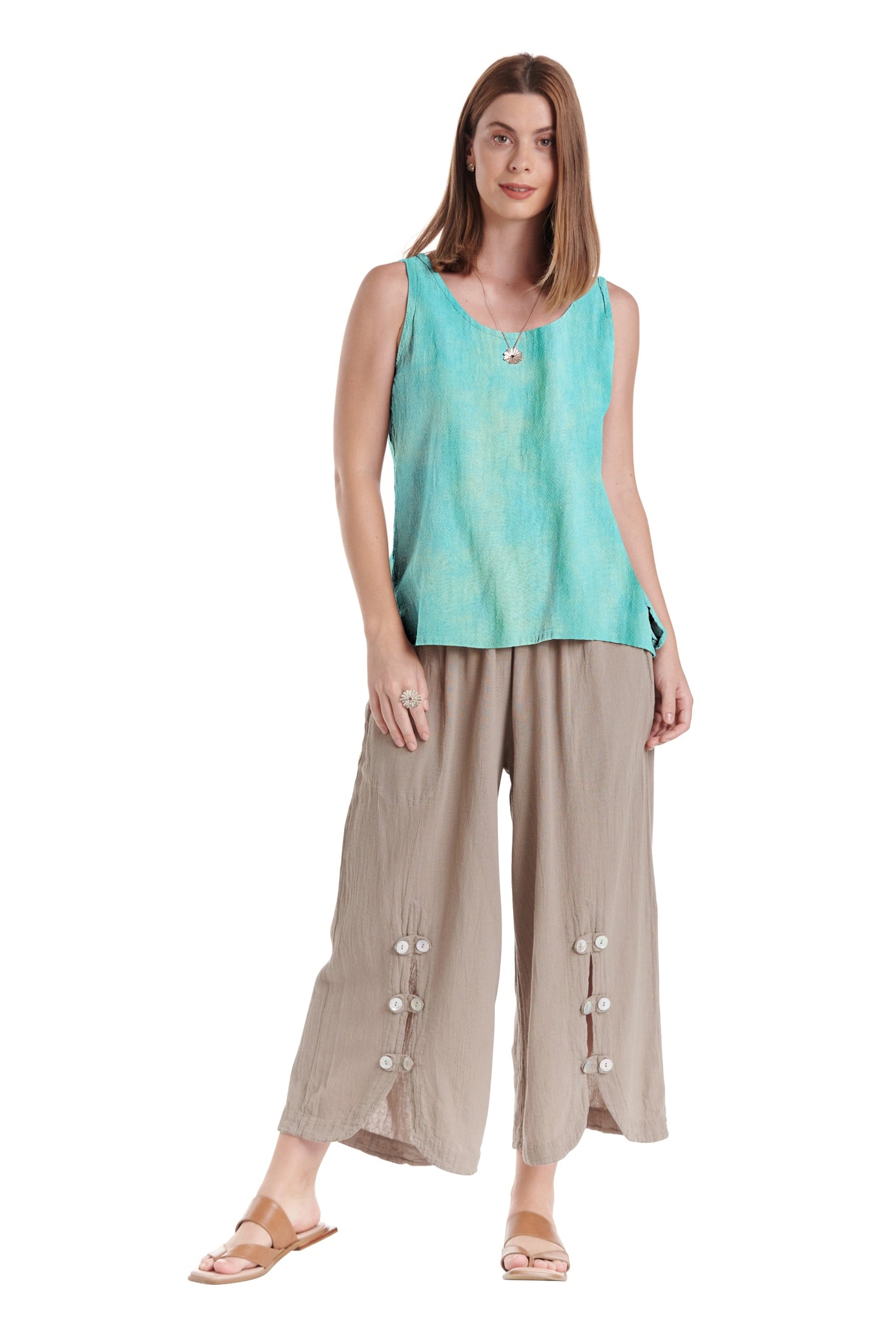 Tank Cotton Gauze Blouse-Oh My Gauze