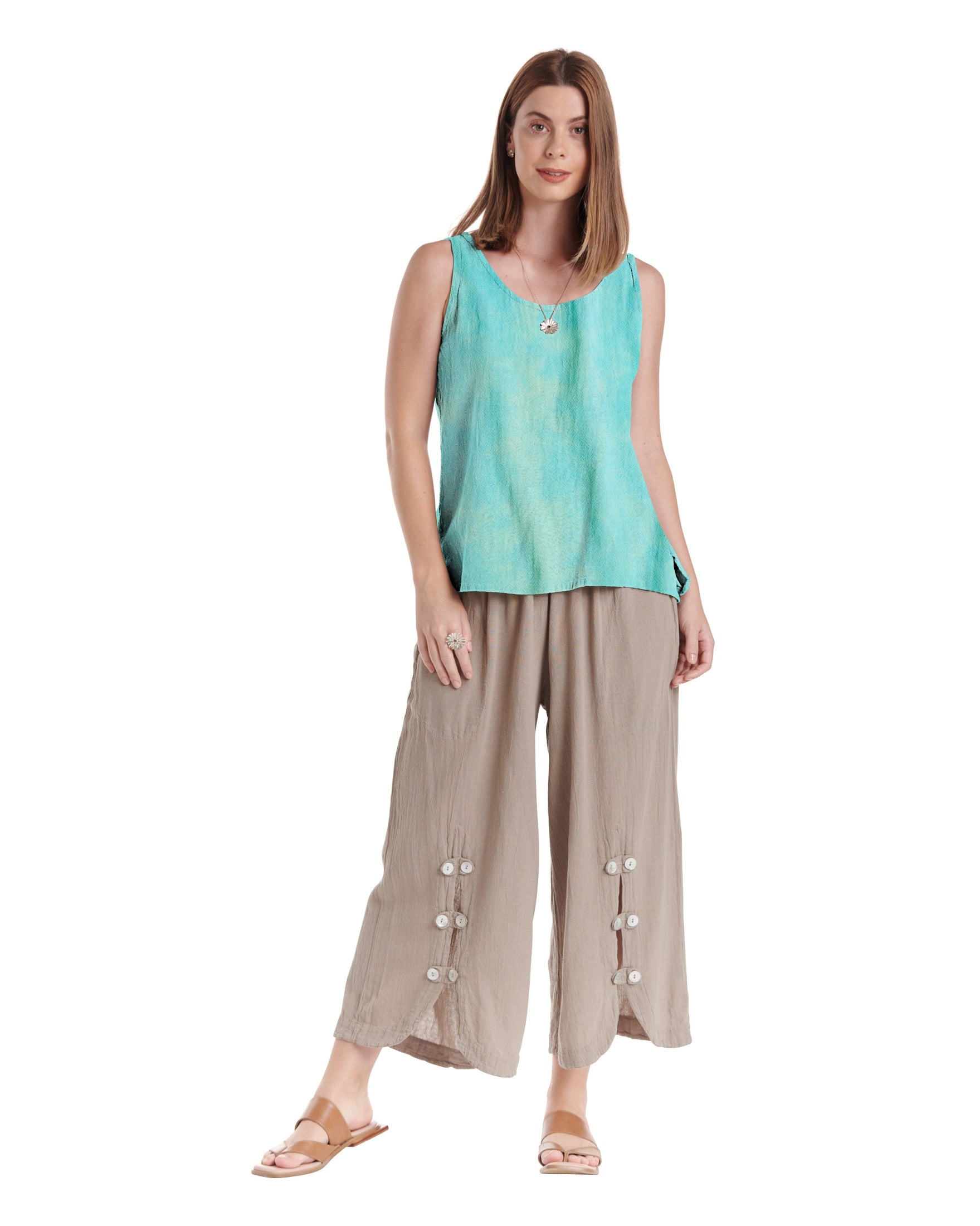Tank Cotton Gauze Blouse-Oh My Gauze